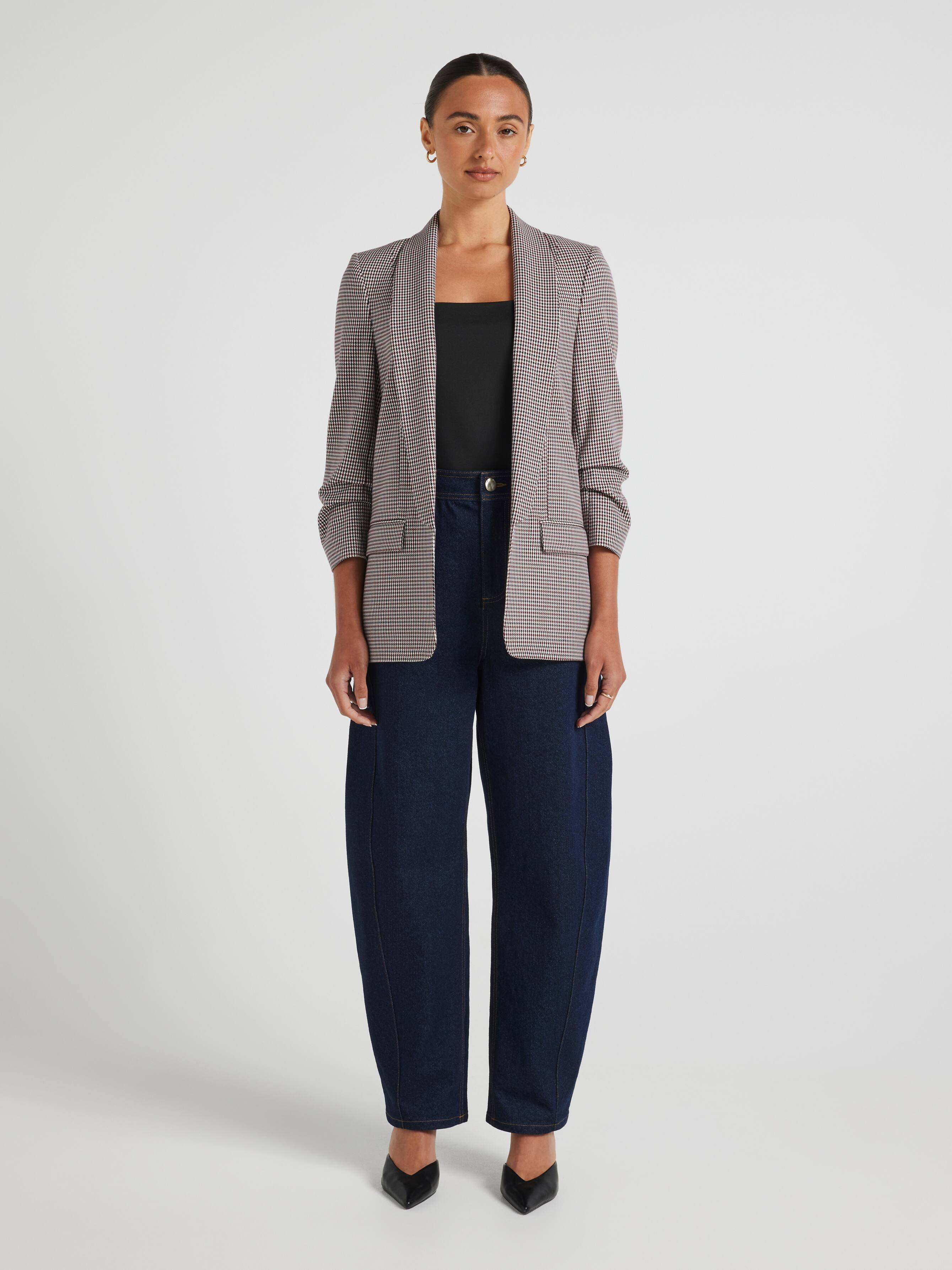 Mi Amour Check Blazer