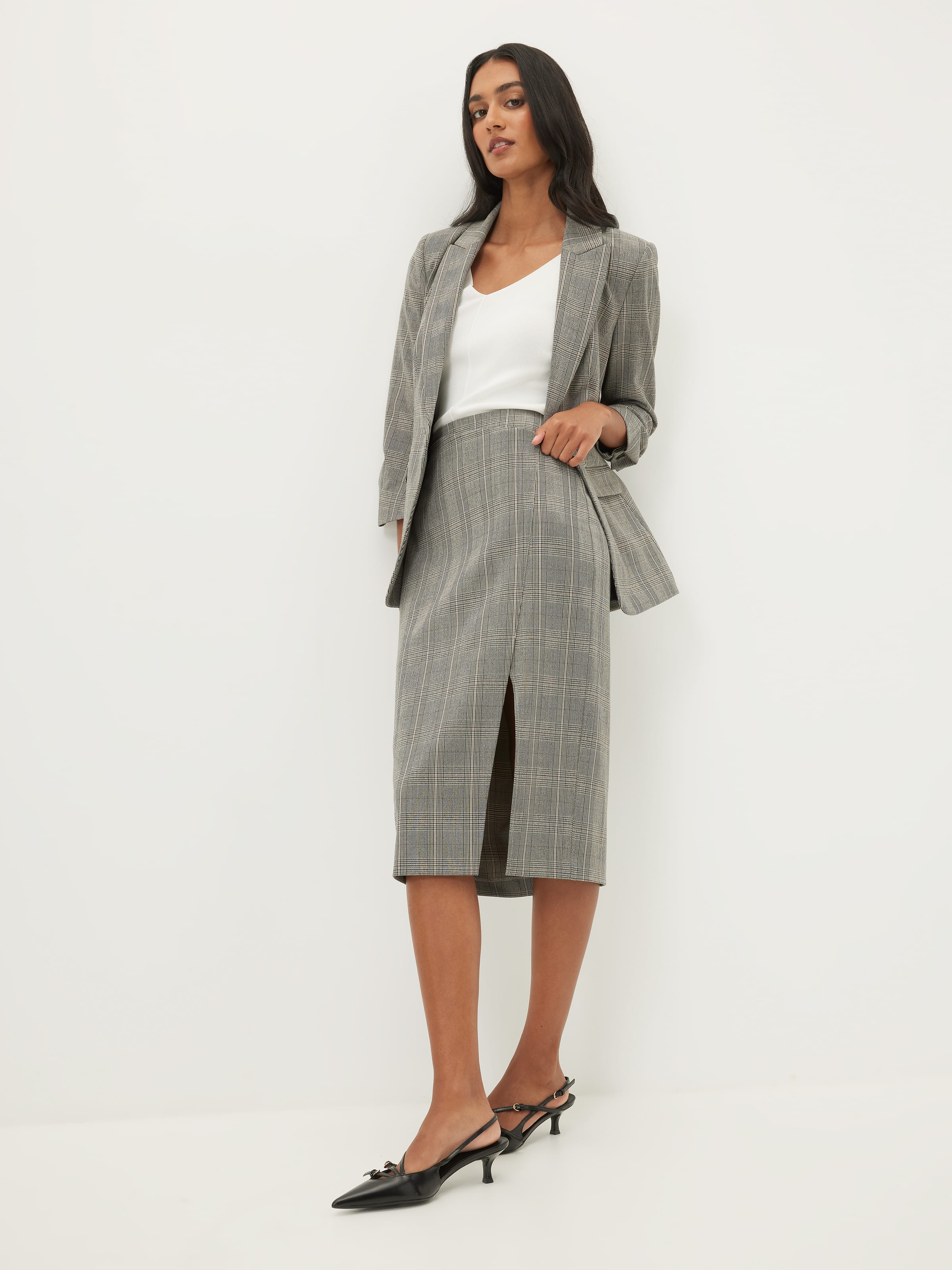Rain Check Suit Pencil Skirt