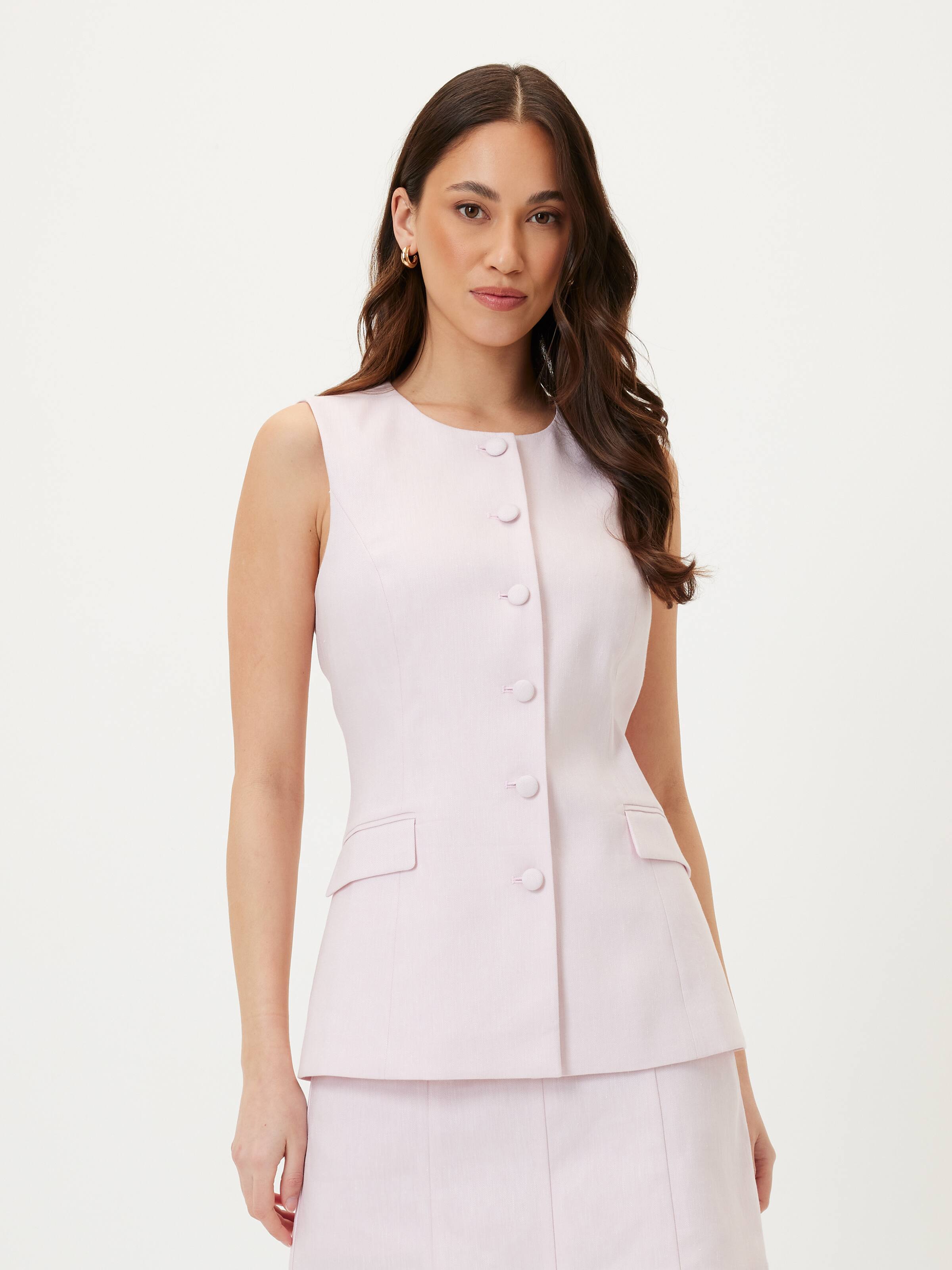 Blue Moon Linen Blend Vest