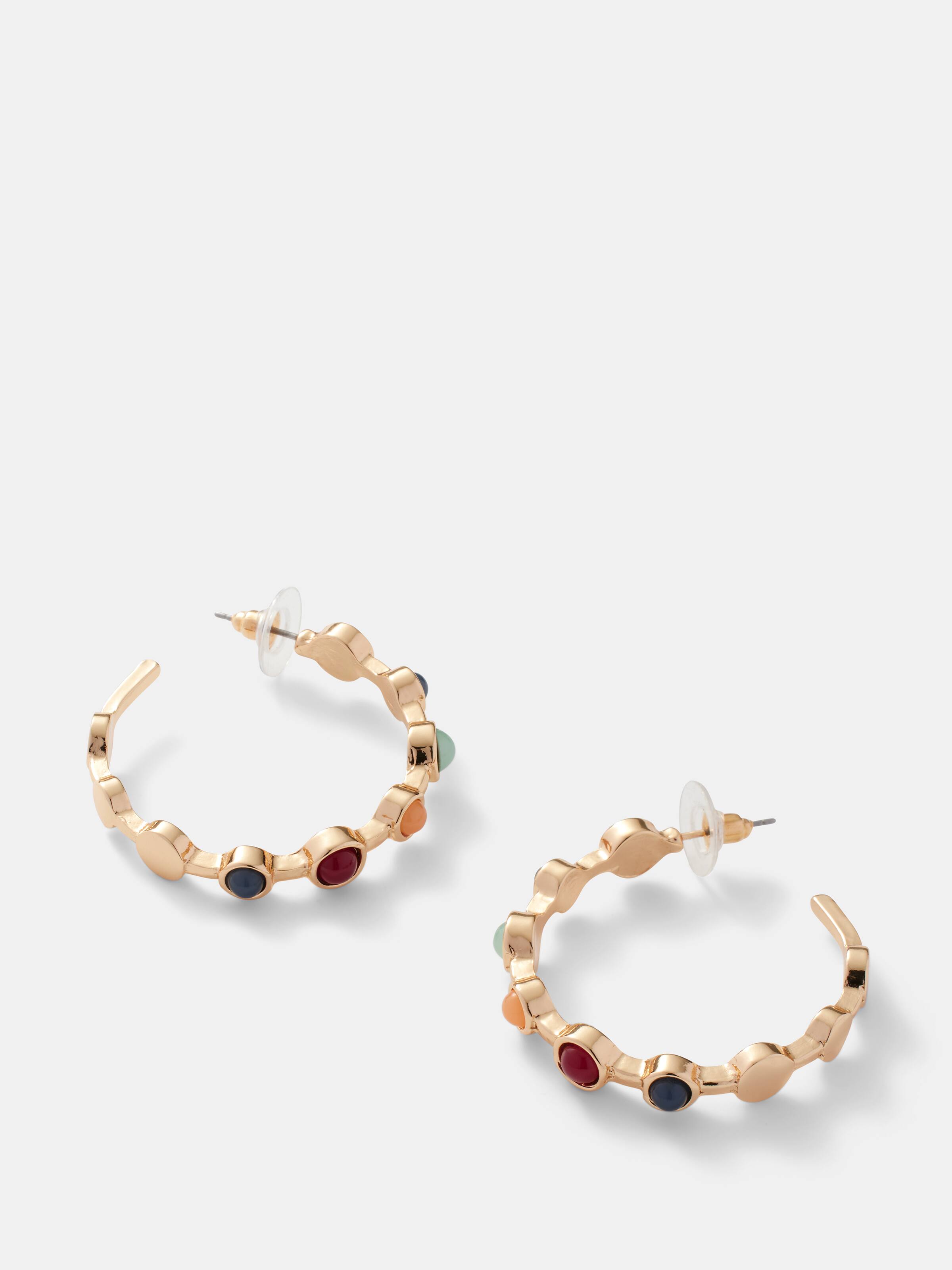 Multi Jewelled Hoops