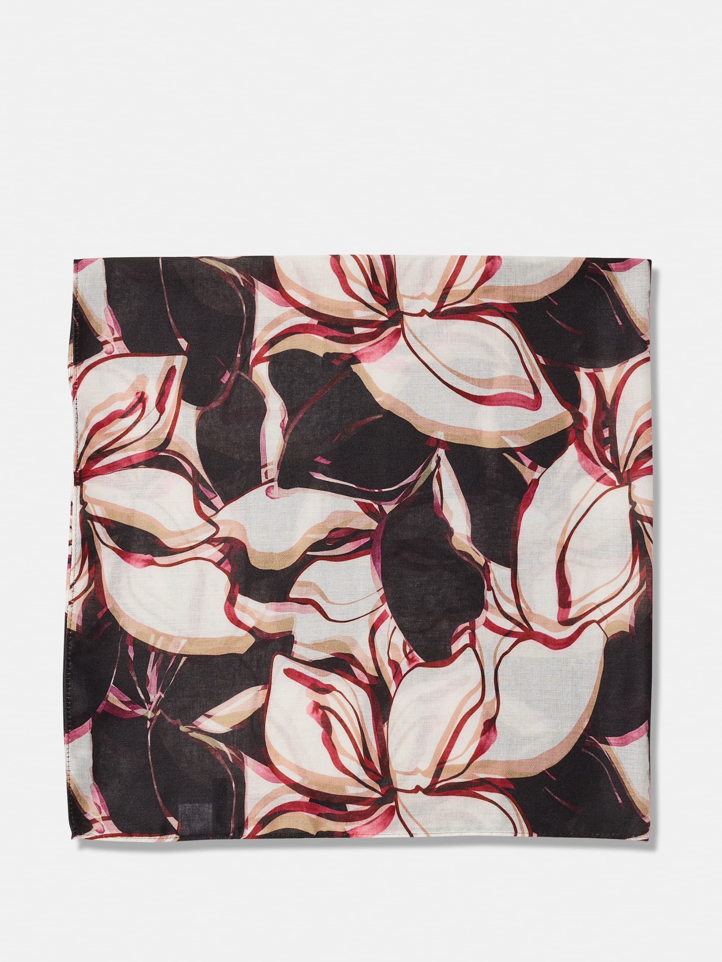 Floral Swirl Square Scarf