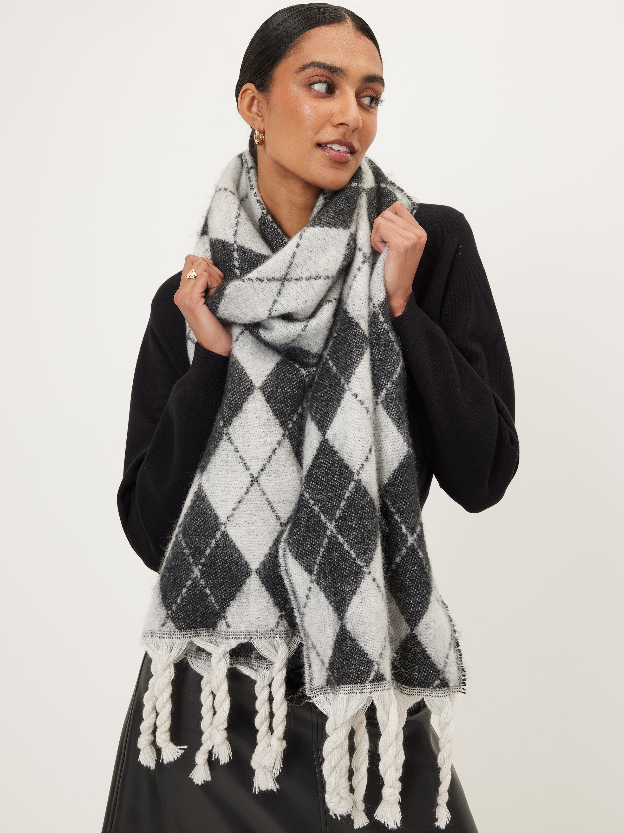 Abbey Argyle Brushed Scarf