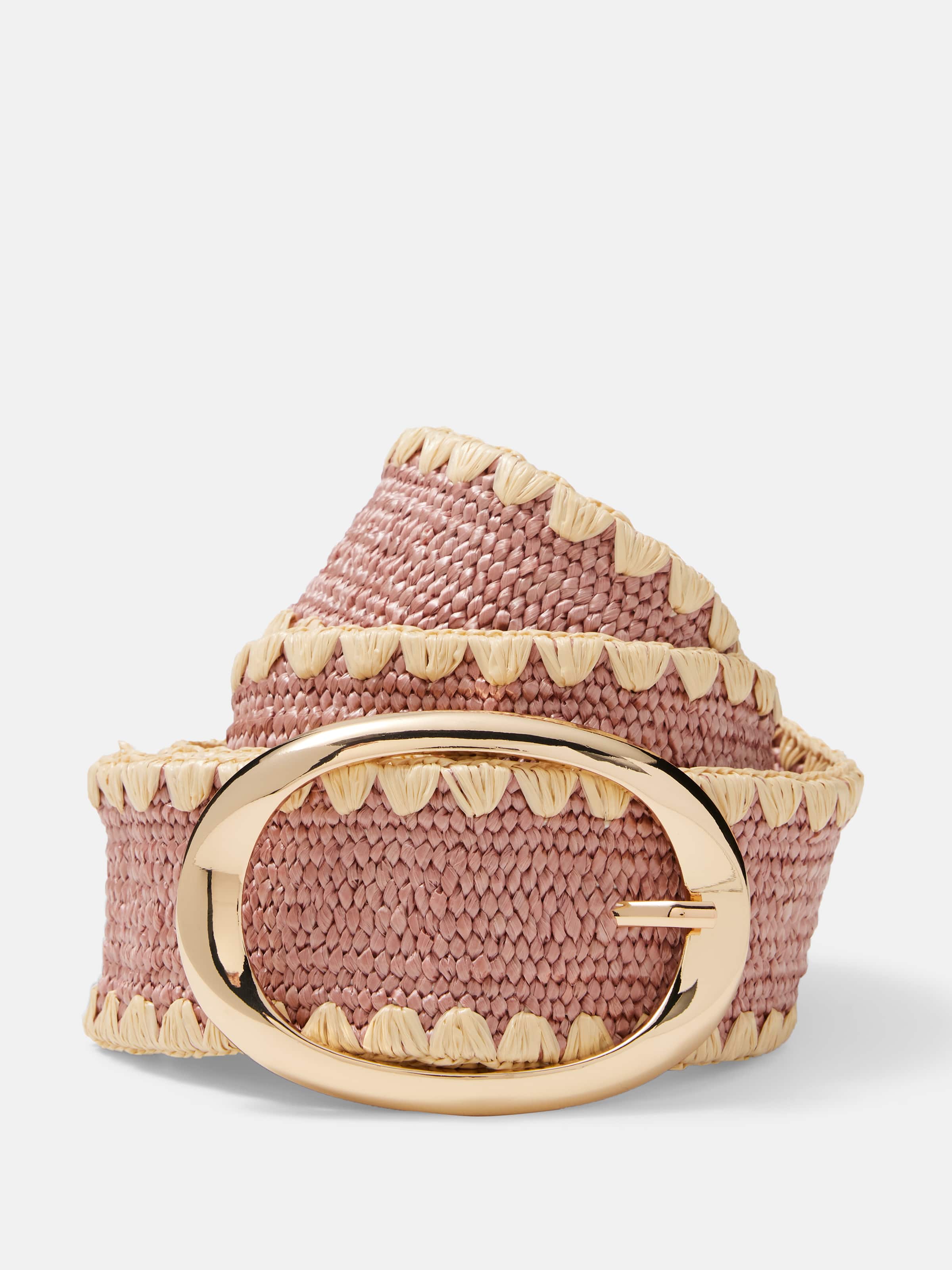 Stitch Detail Stretch Weave Belt