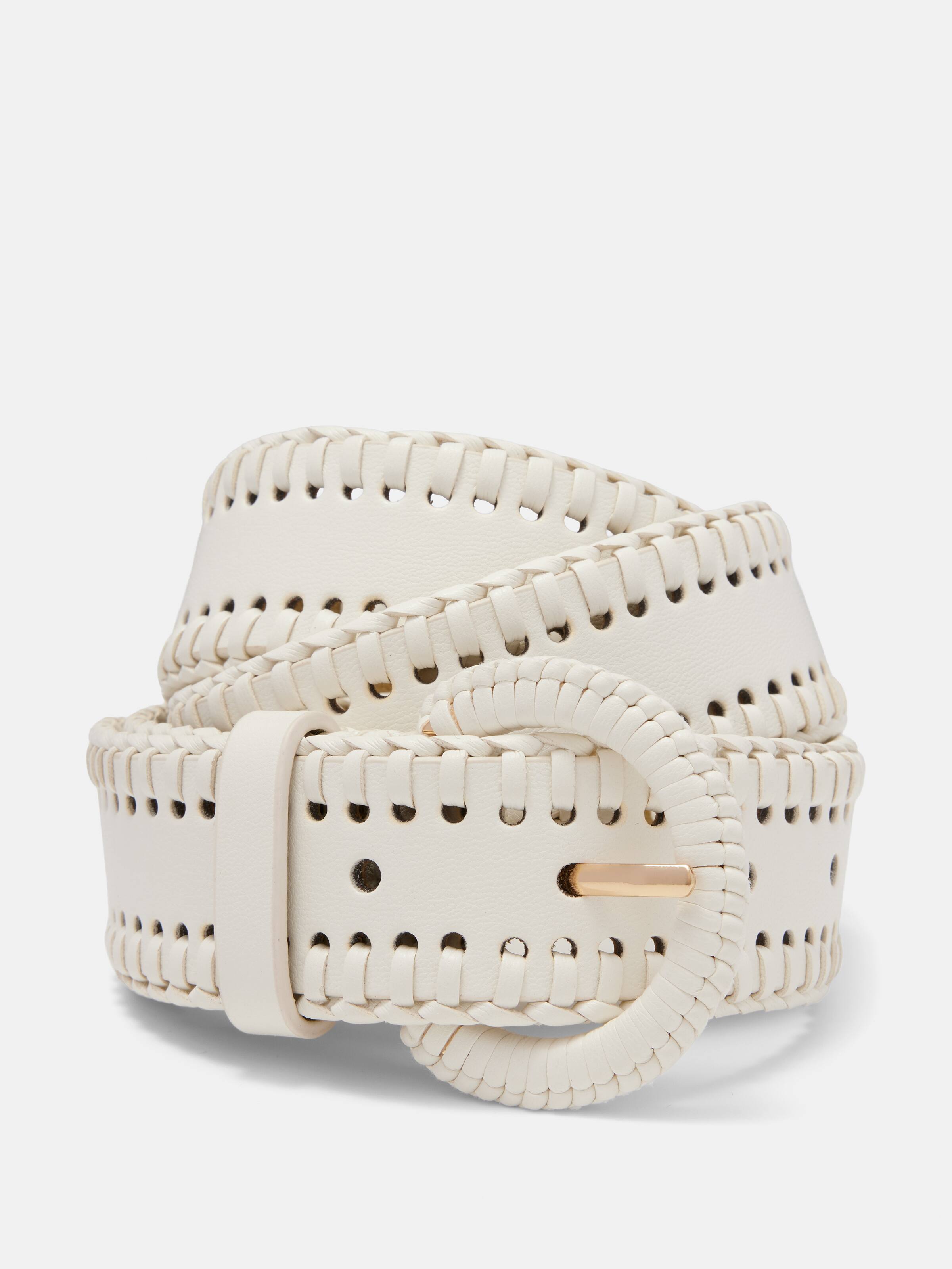 Katherine Woven Pu Waist Belt