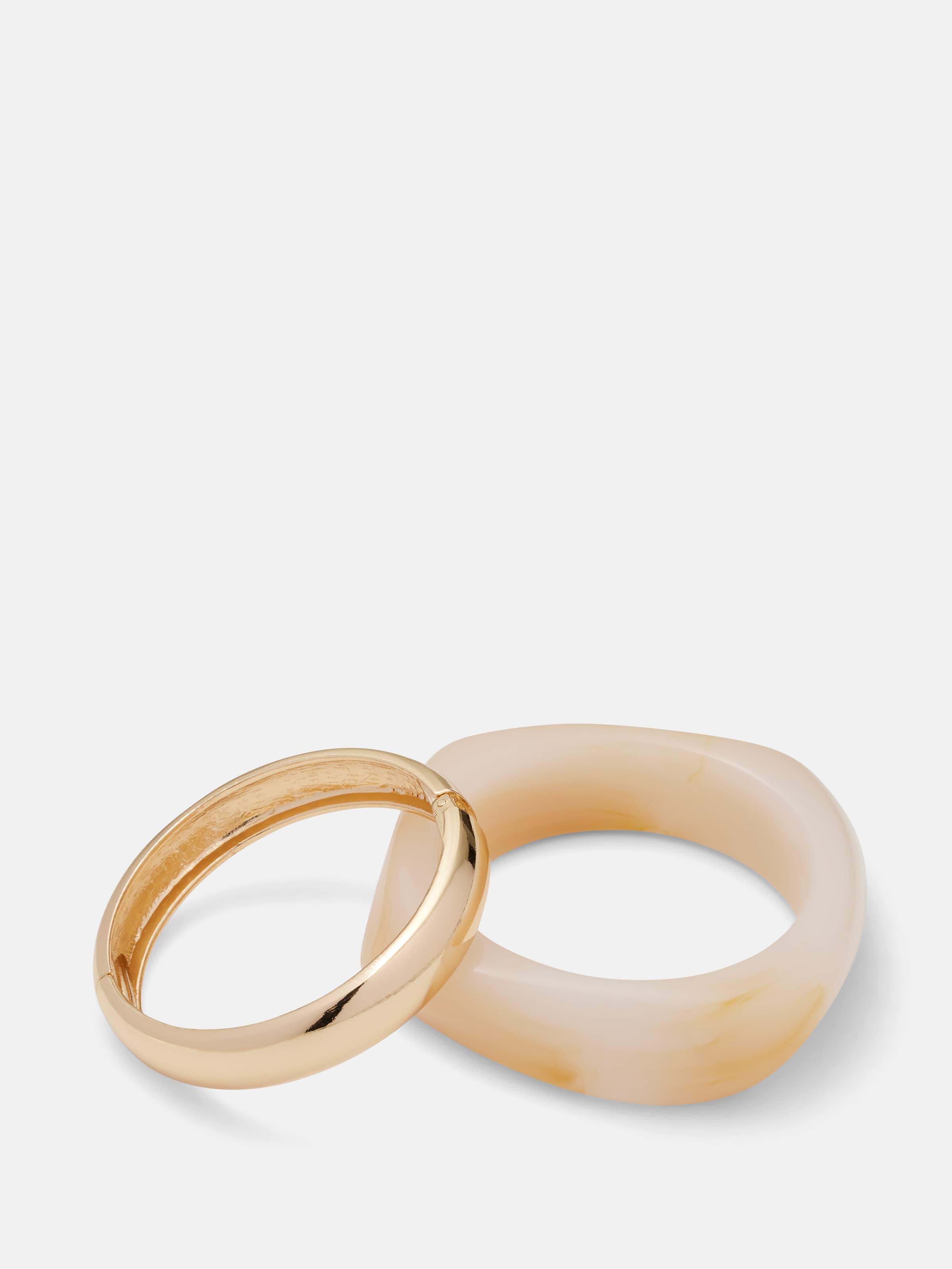 Resin & Metal Bangle 2 Pack