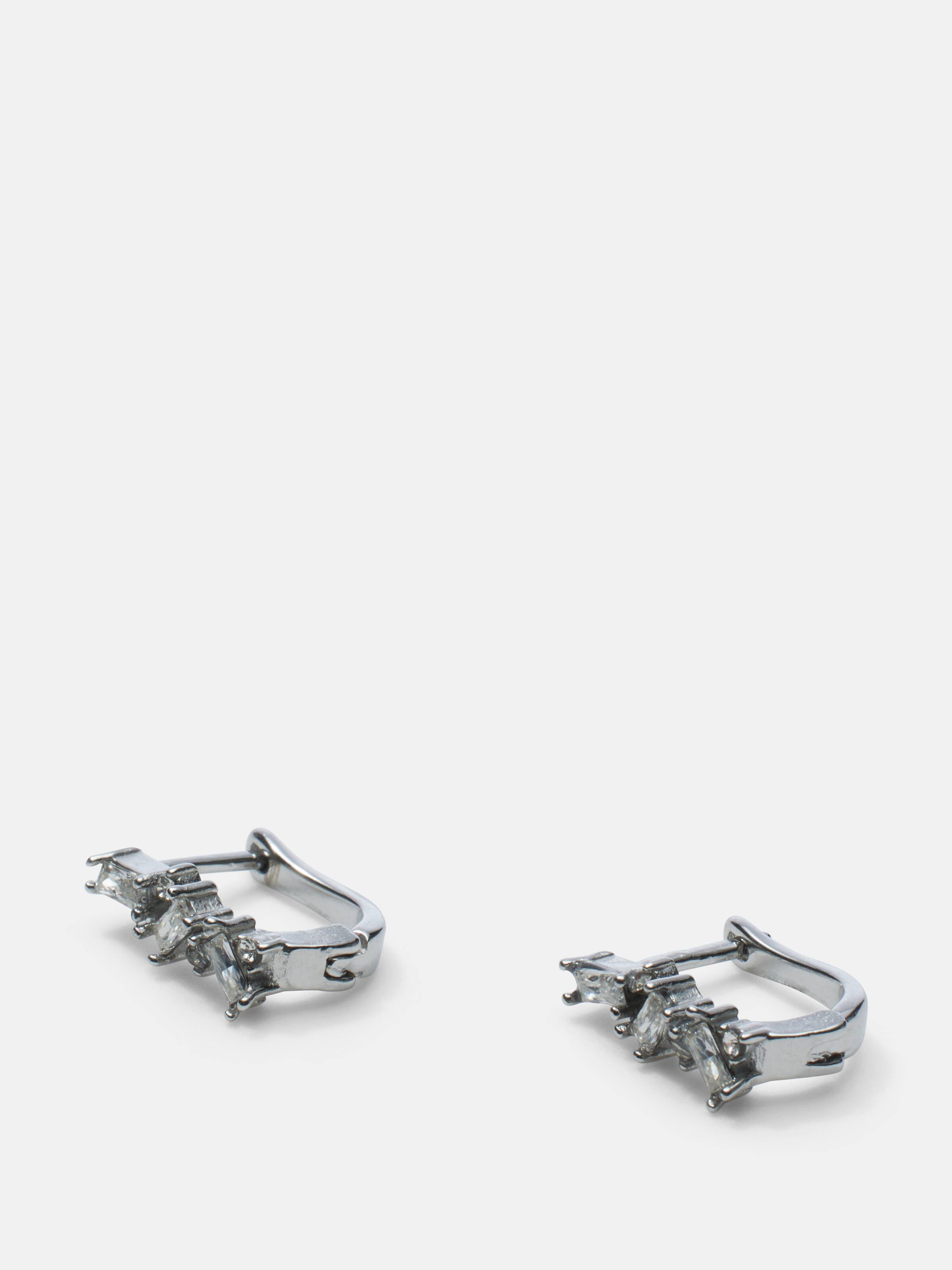 Mini Huggie Diamante Earrings