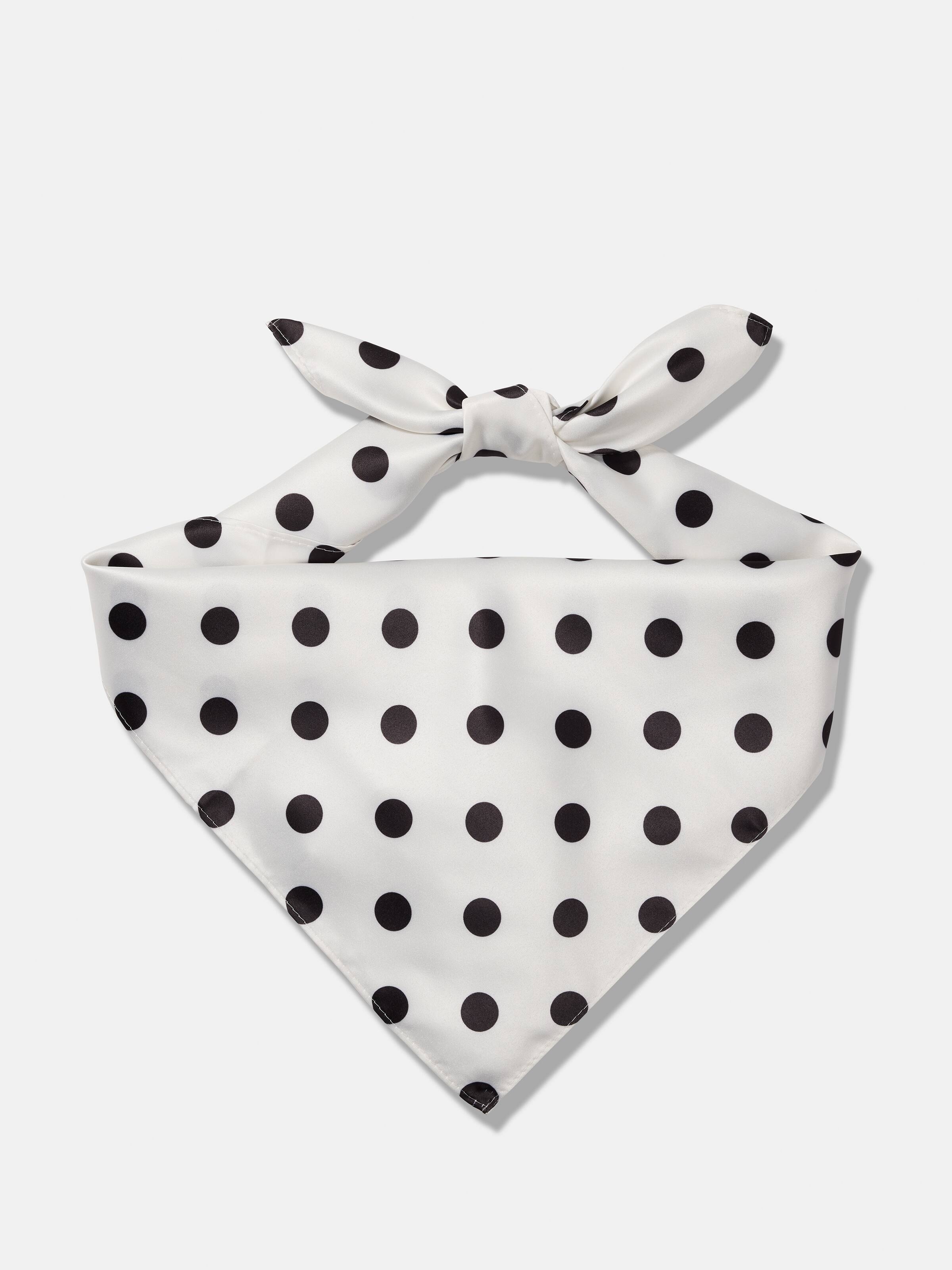 Polka Dot Square Satin Scarf