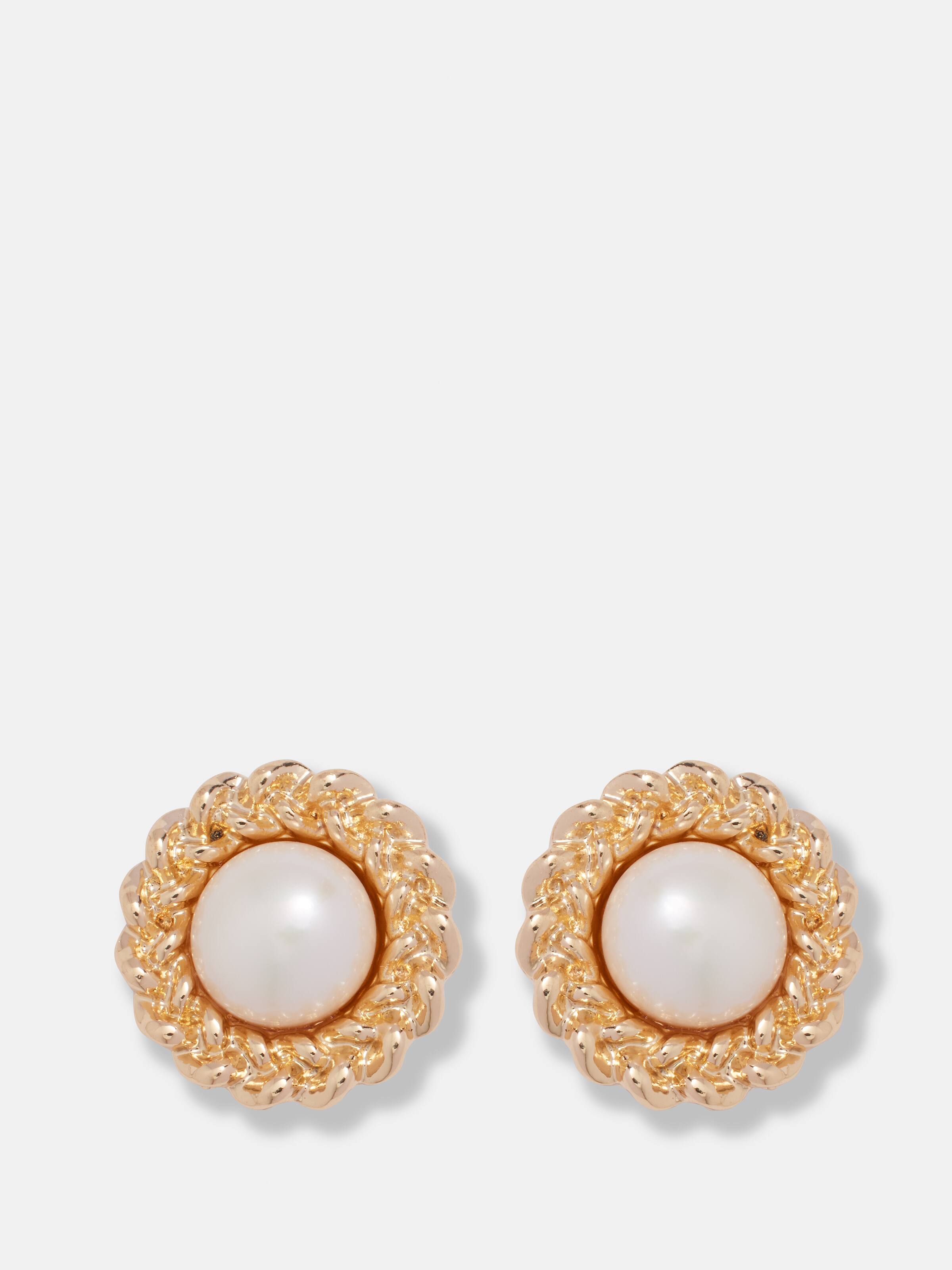 Hazel Pearl Chain Studs