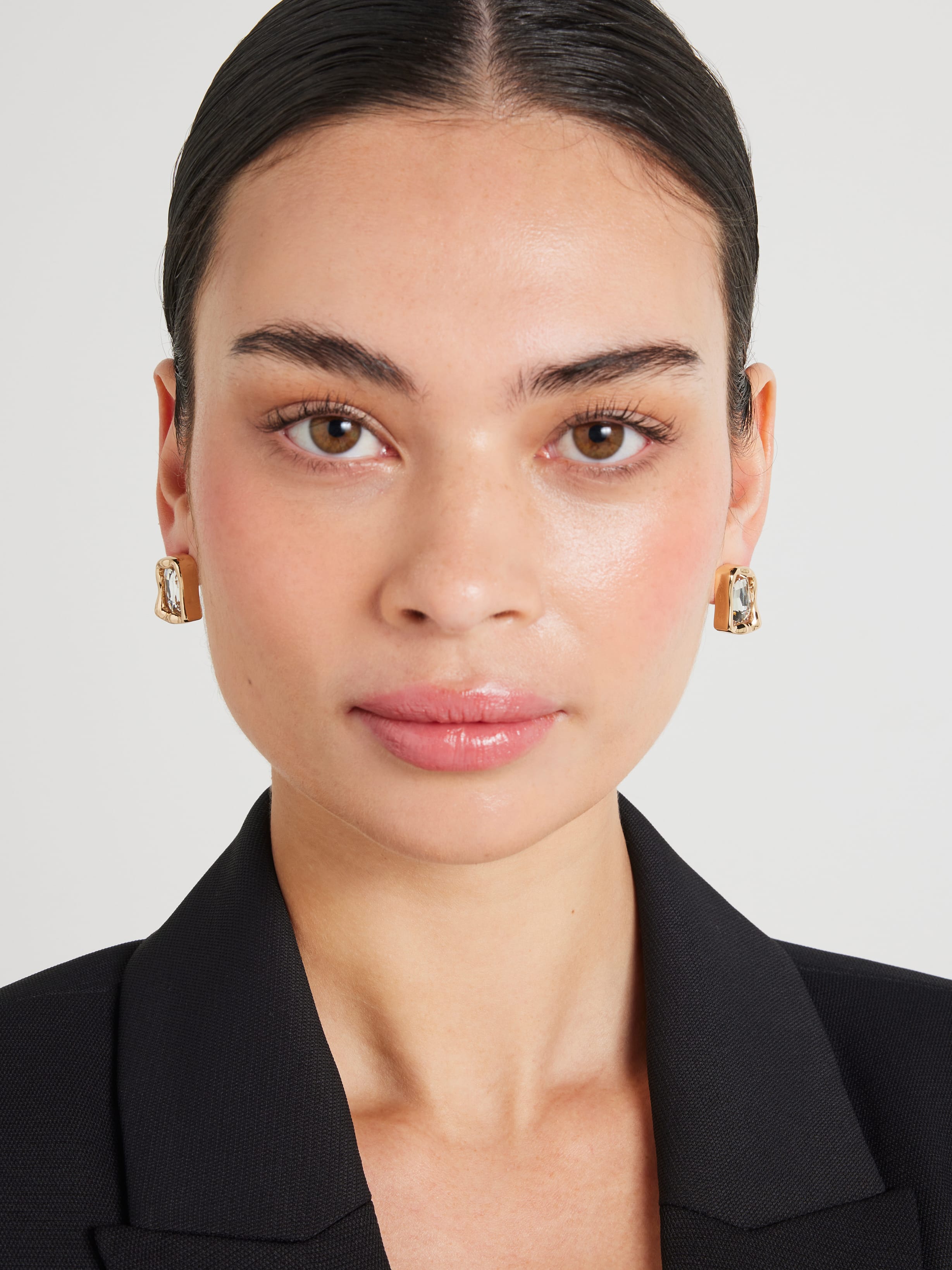 Beth Molten Diamante Stud Earrings