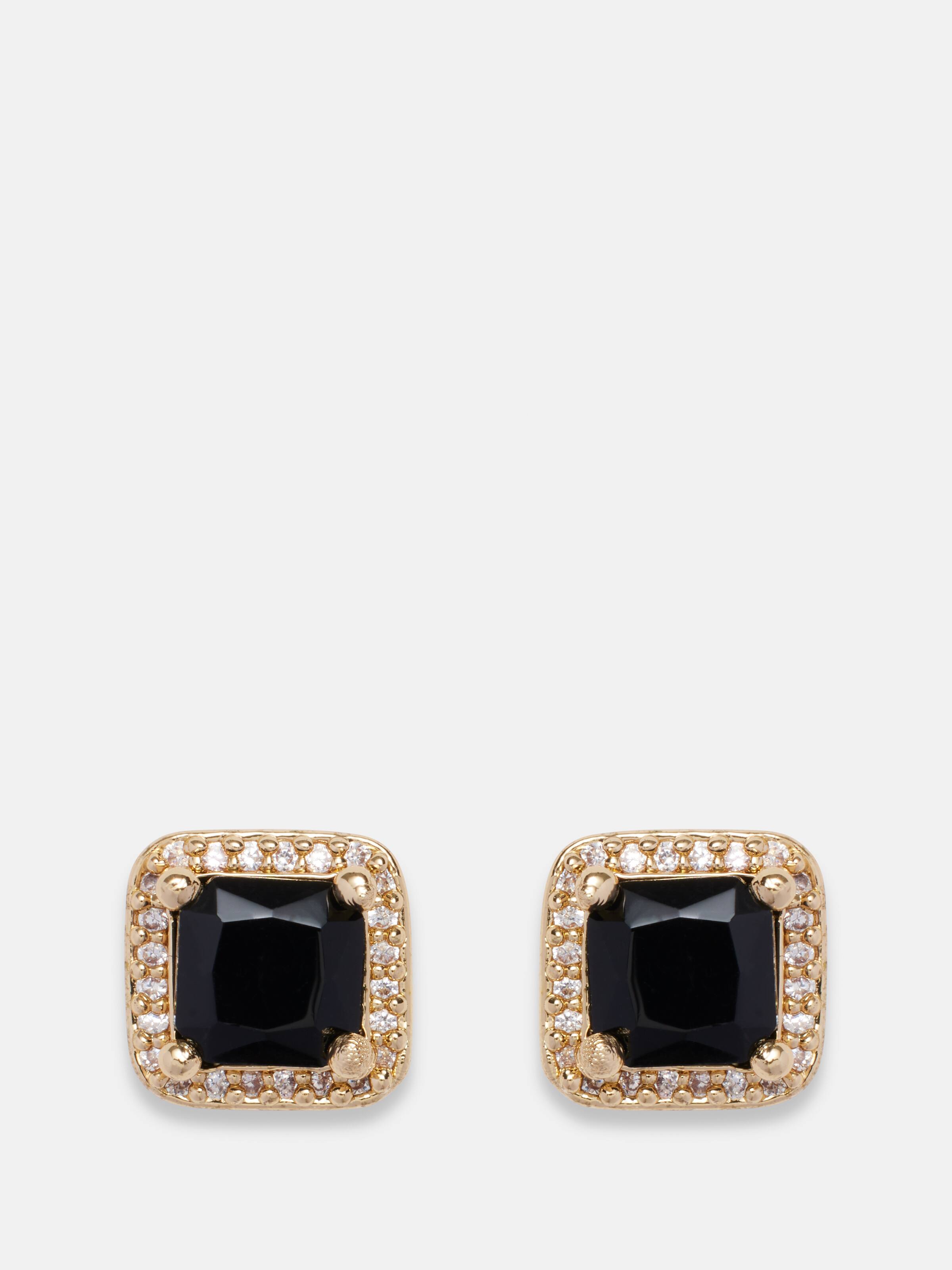 Chrissy Square Jewel Stud Earring