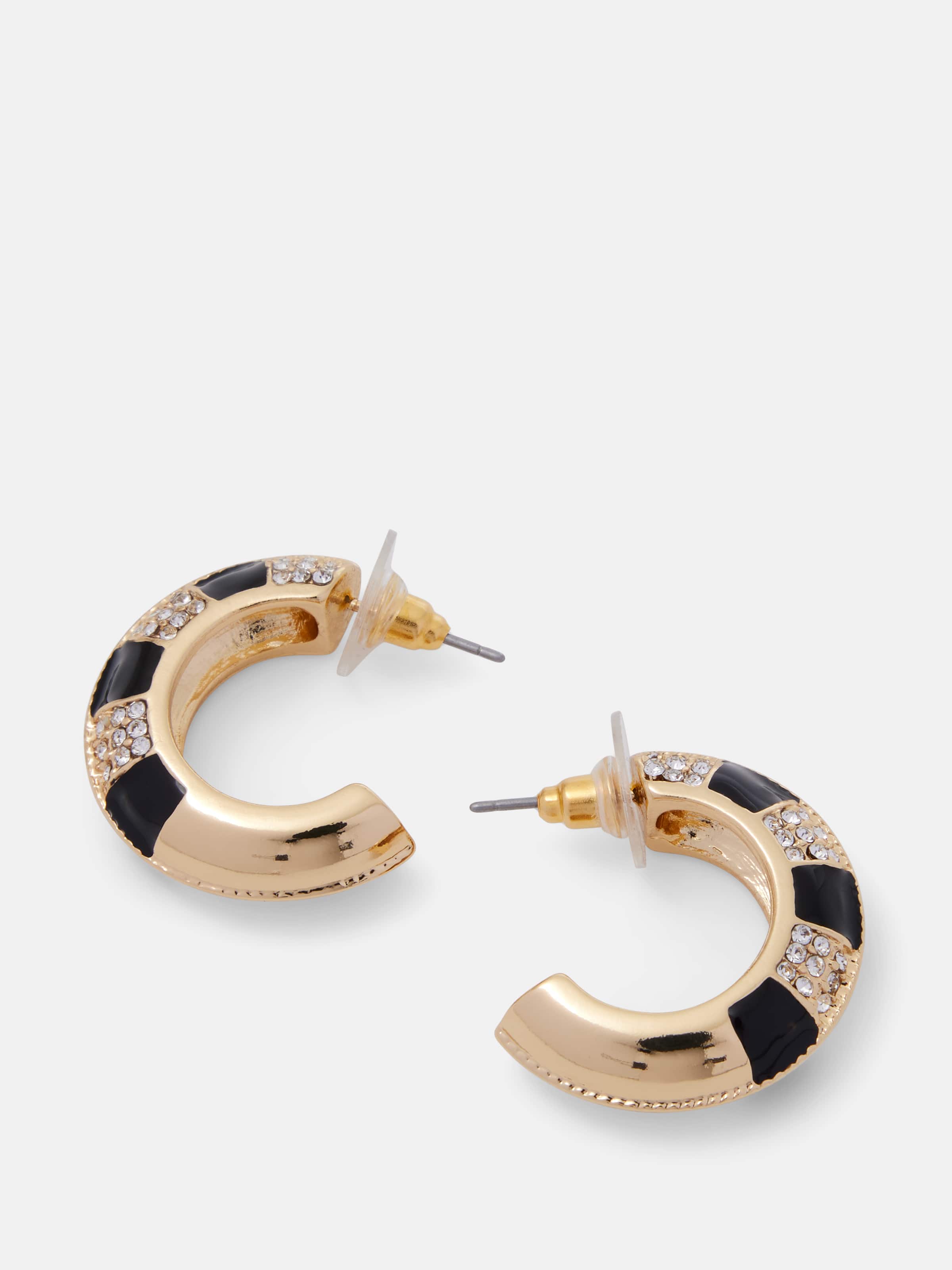 Piper Diamante Enamel Hoop Earrings