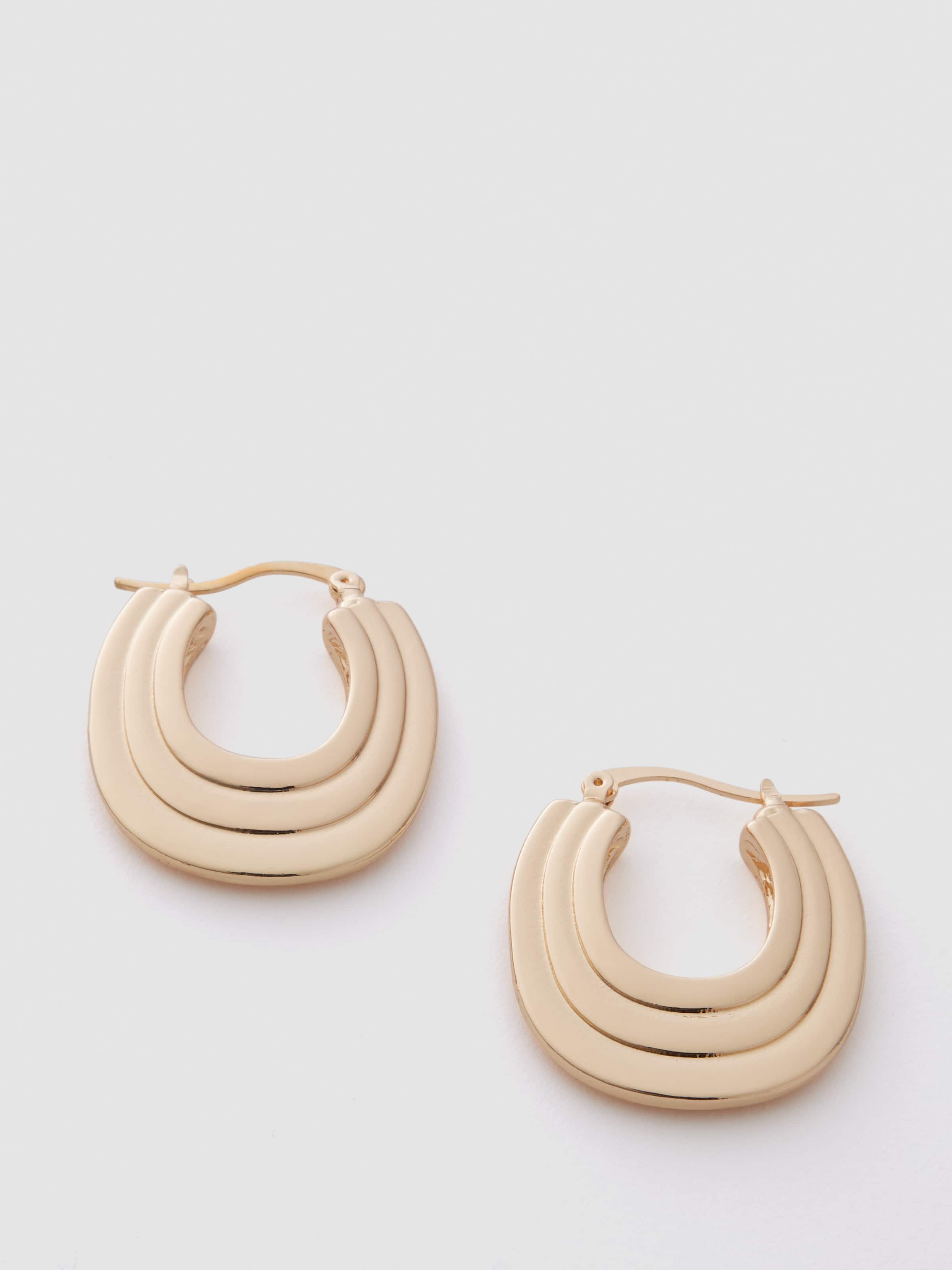Trisha Chunky Flat Hoop Earring