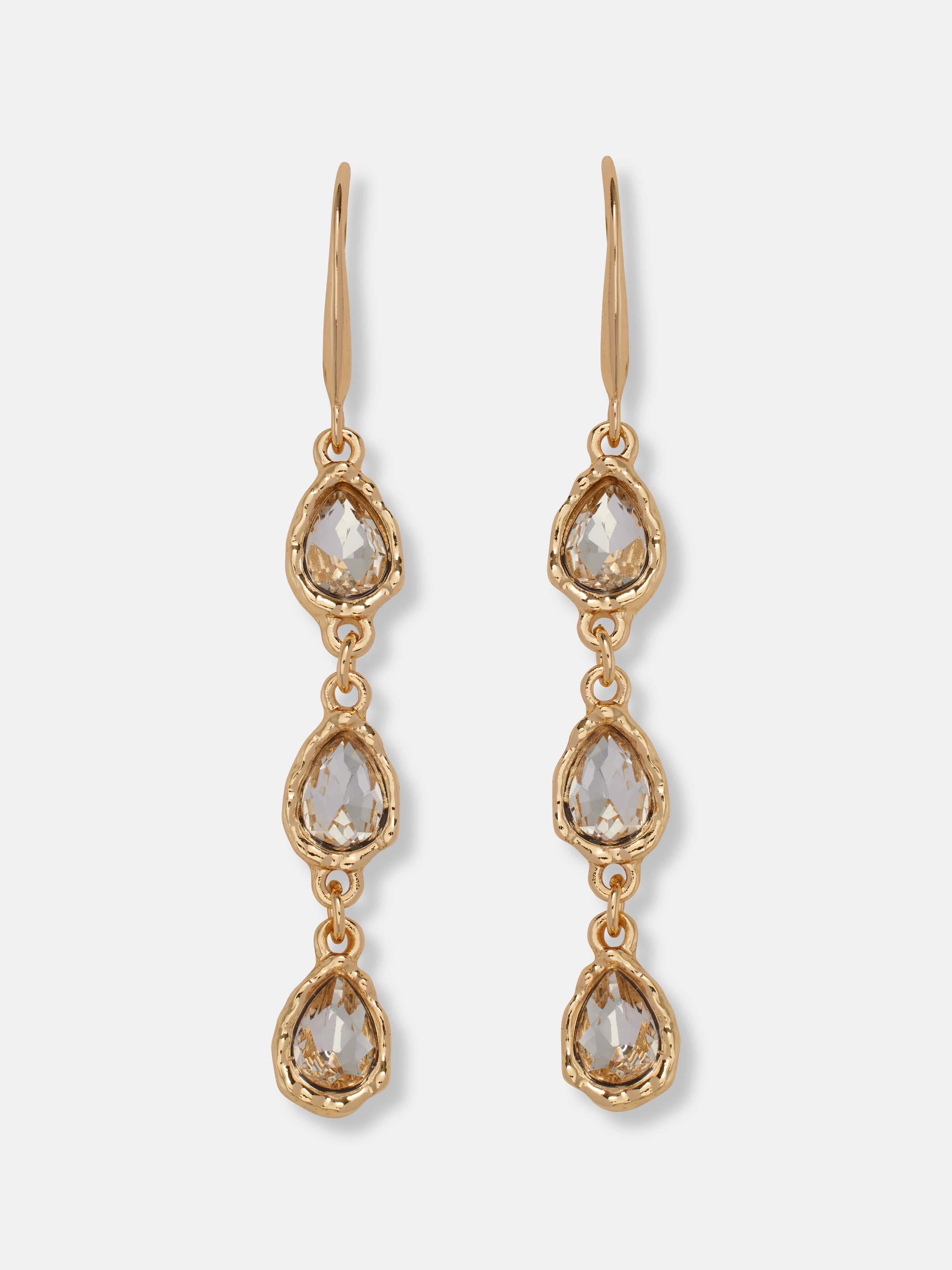 Mia Triple Drop Jewel Earrings