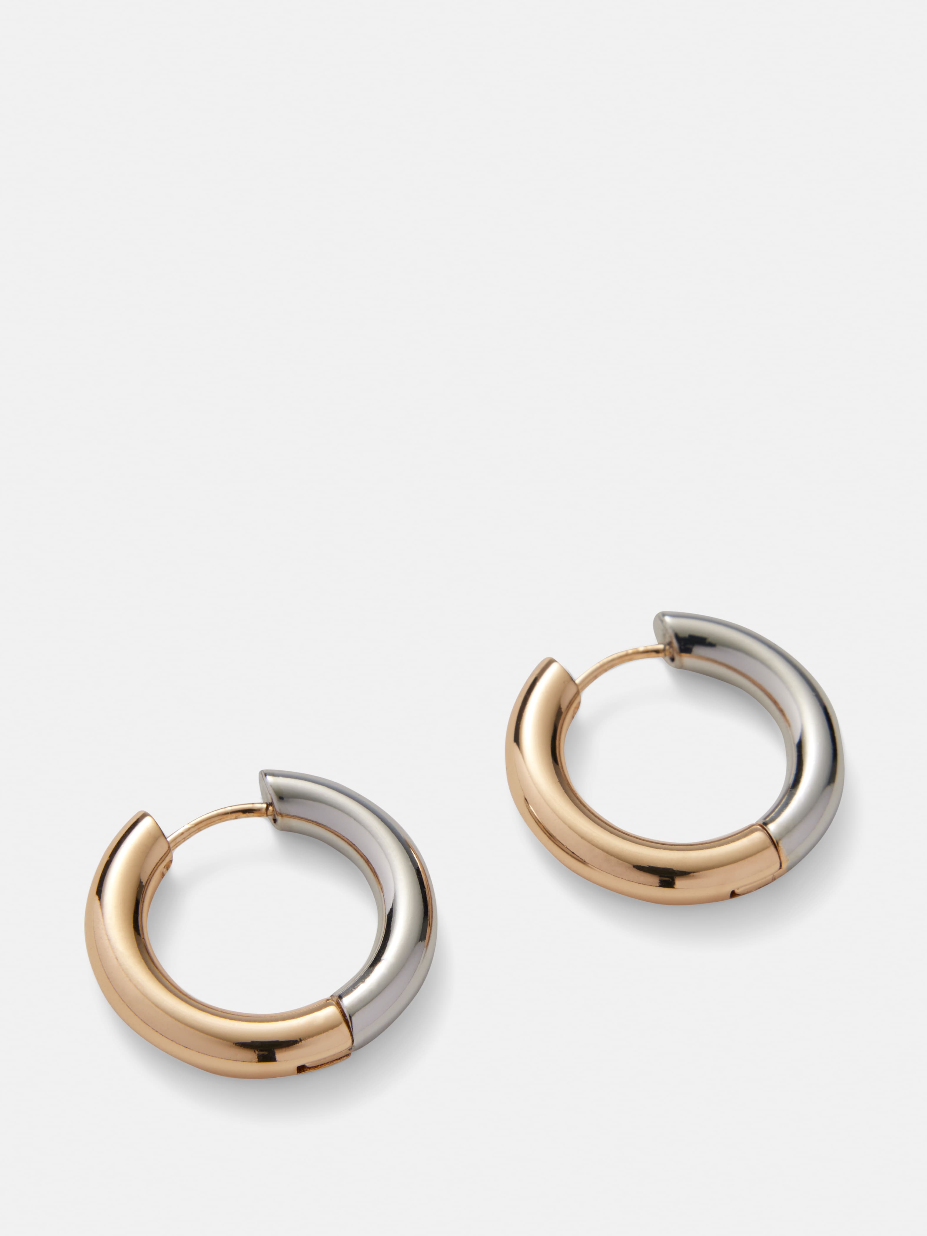 Shelby Two Tone Hoop Earrings