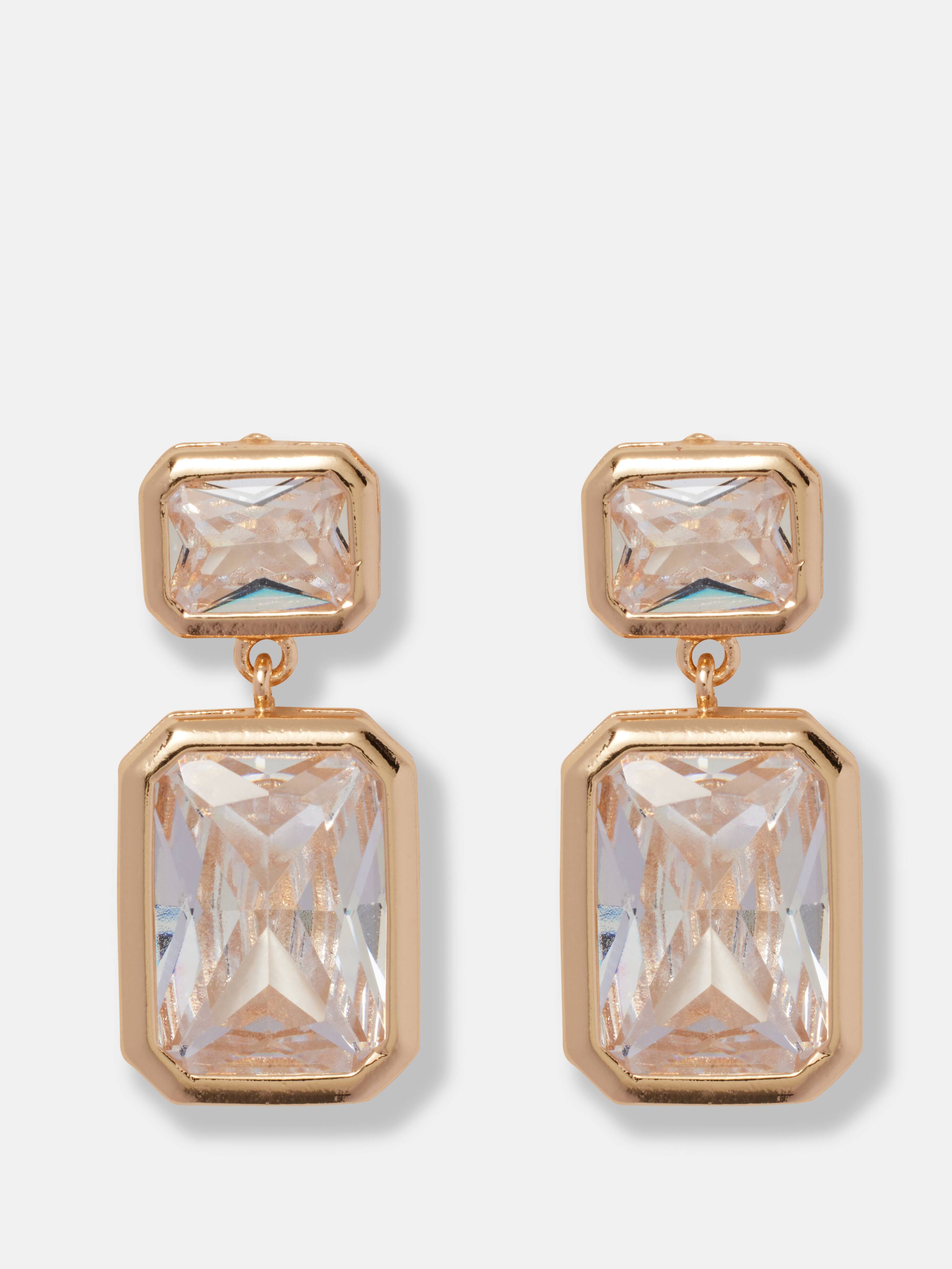 Cleo Baguette Cut Diamante Earrings