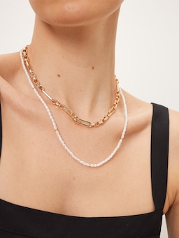 Polly Pearl And Chain Necklace