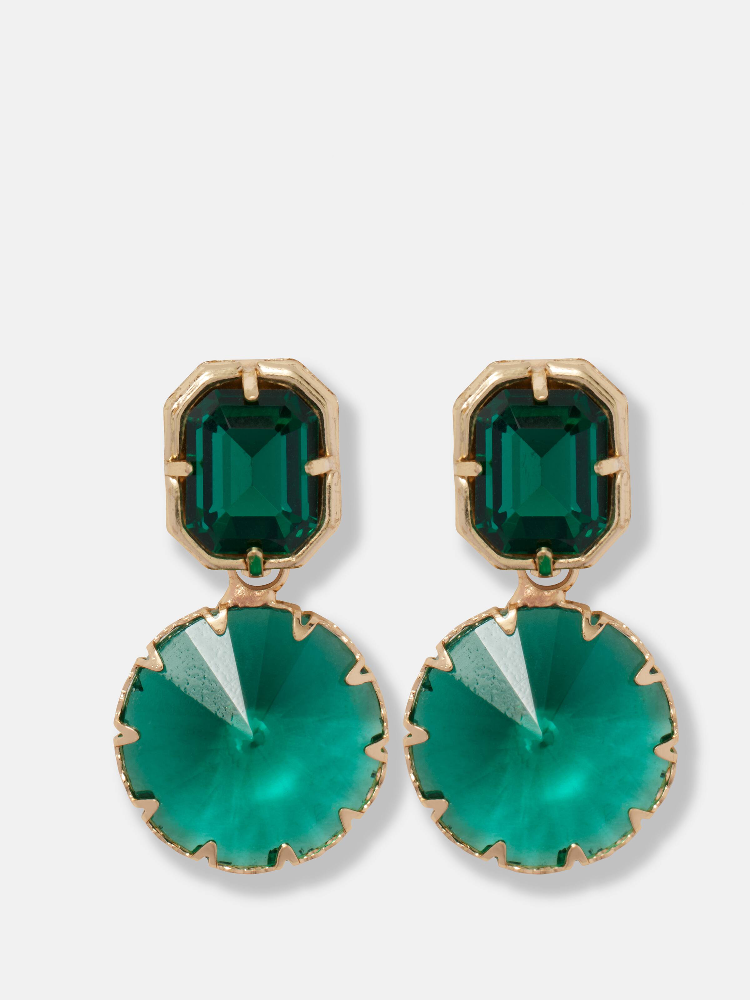 Charlotte Double Drop Jewelled Earrings