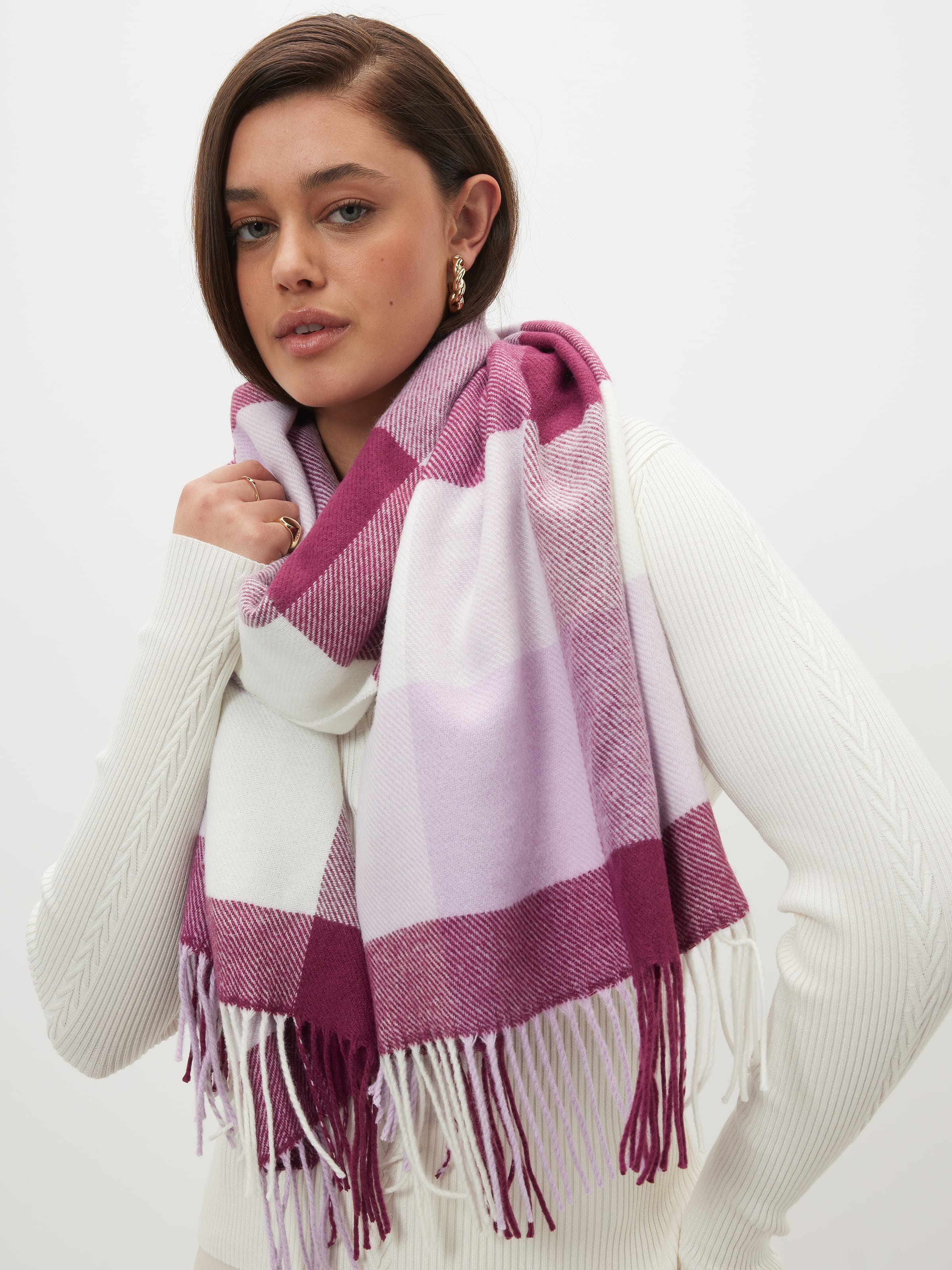Large Check Scarf