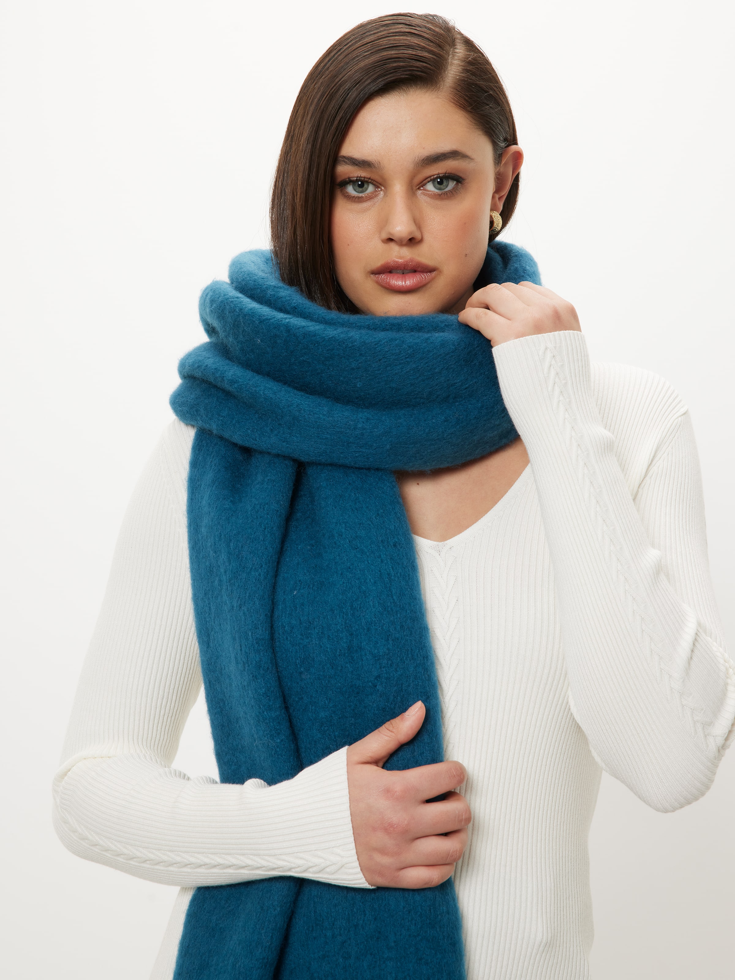 Solid Fluffy Scarf