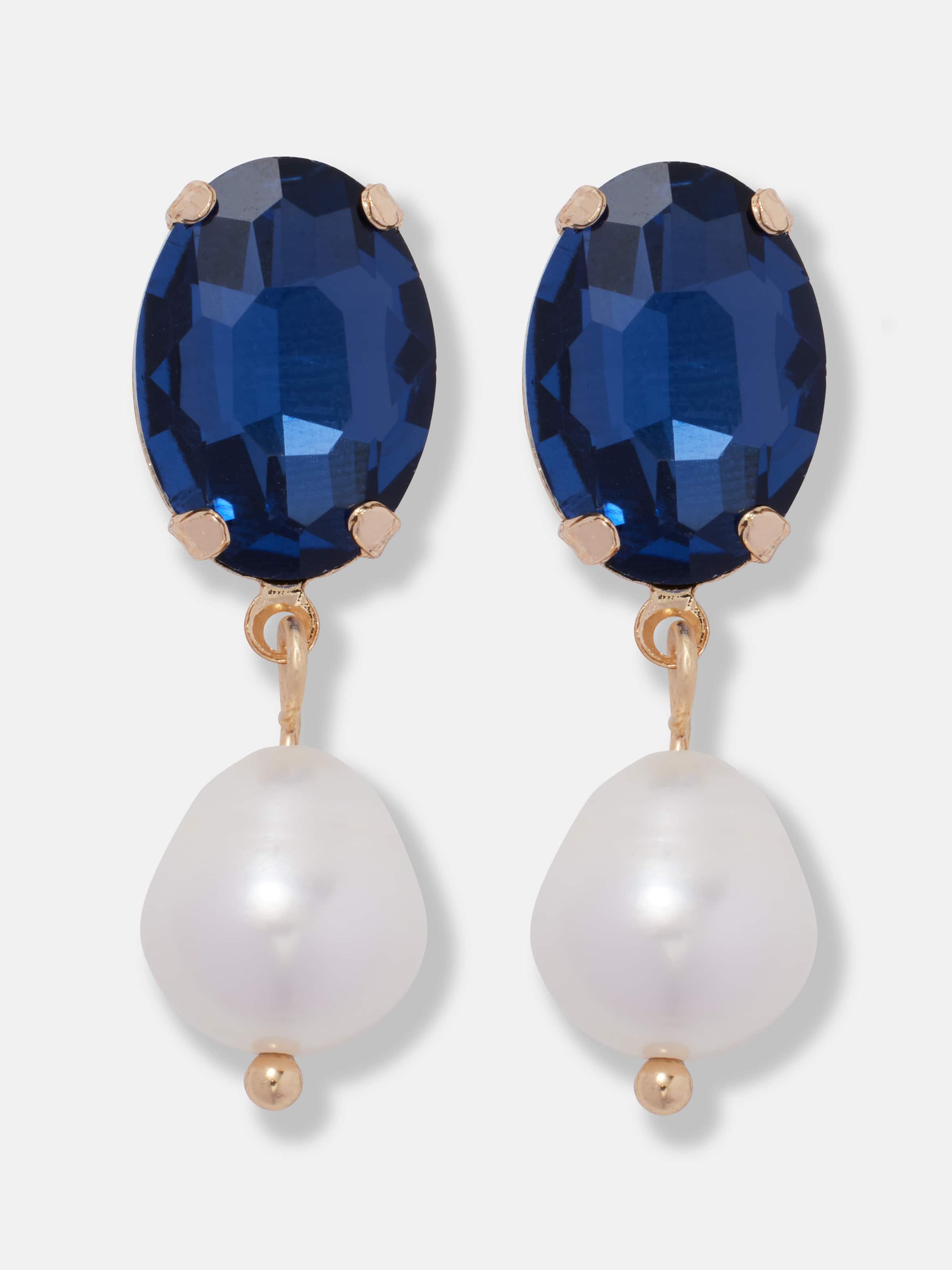Aine Crystal & Pearl Drop Earrings