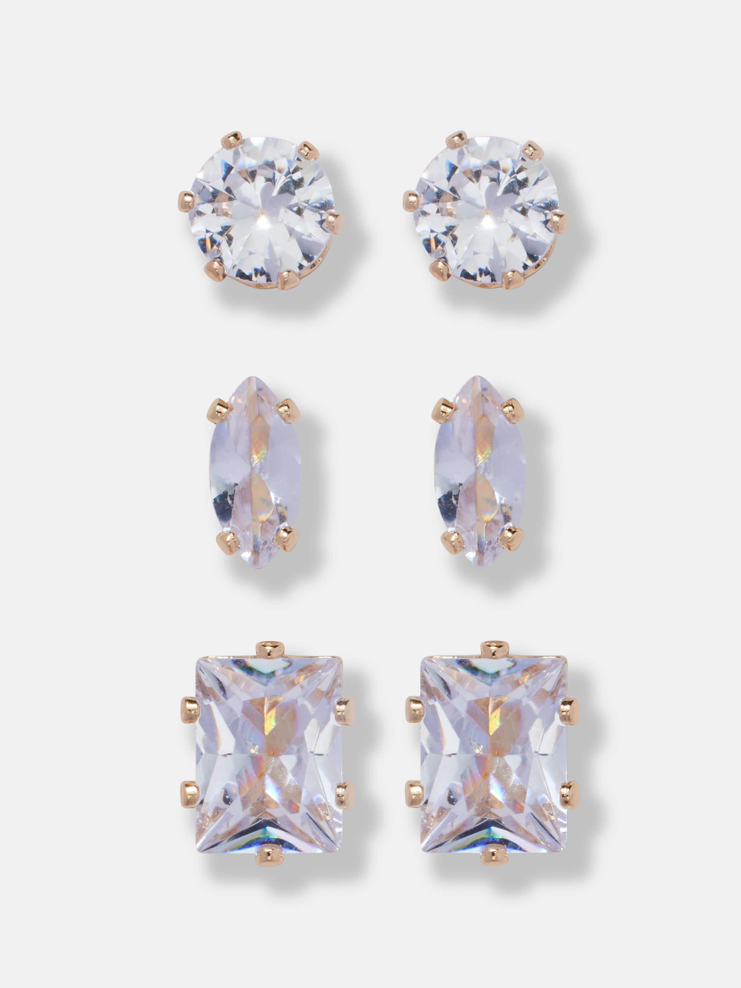 Jasmine Crystal Stud Multipack