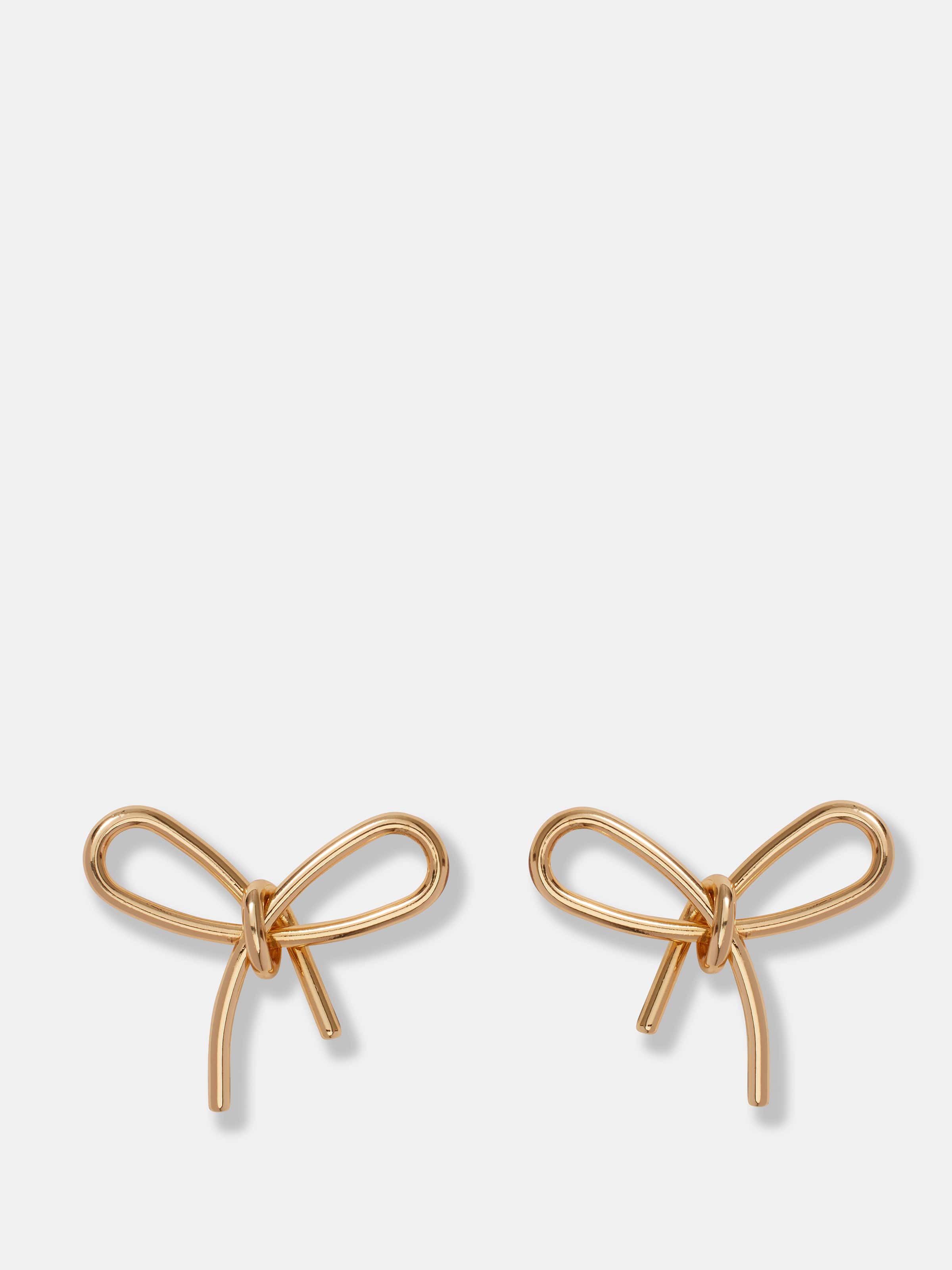 Amber Bow Stud Earrings