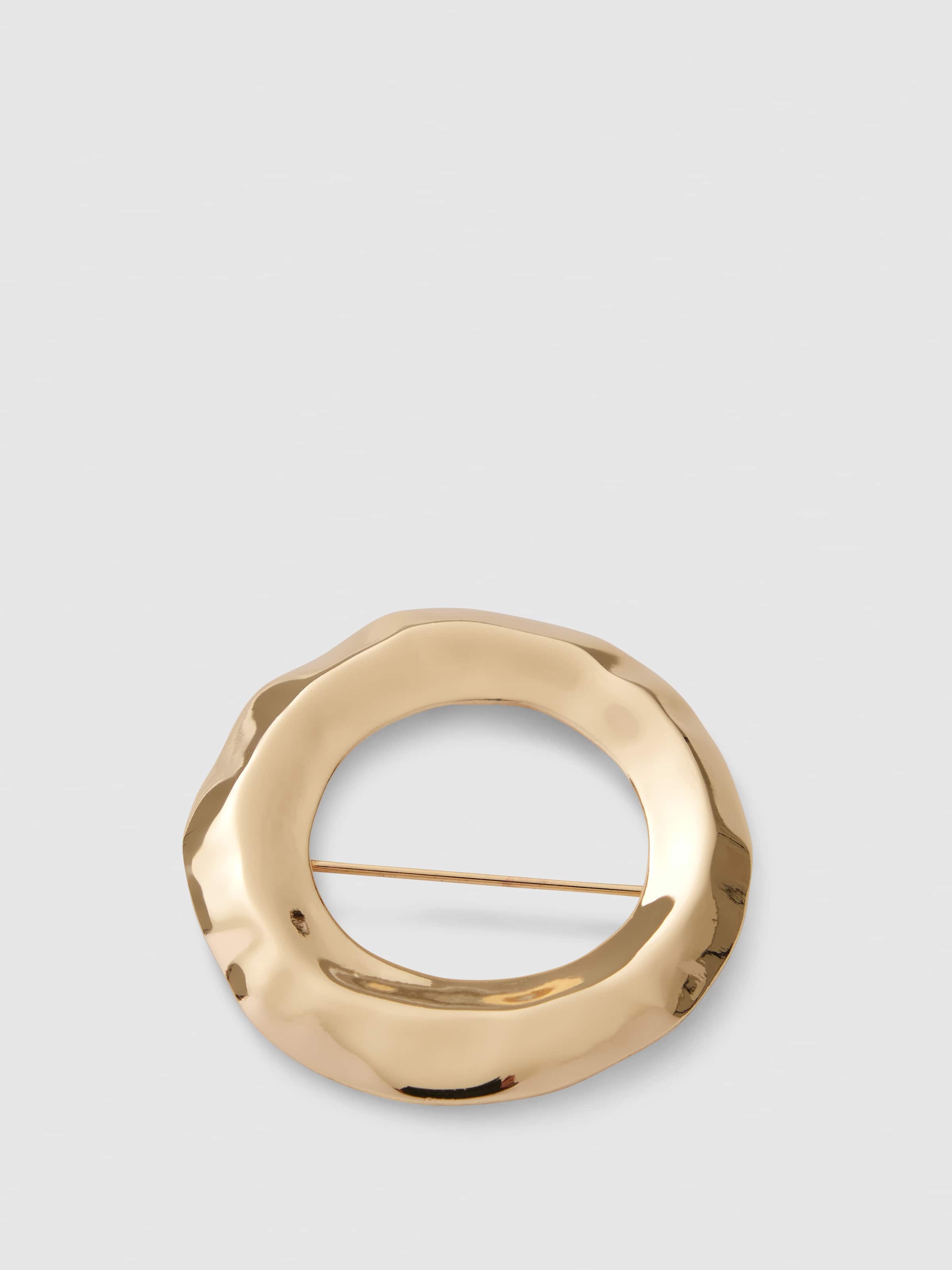 Hammered Ring Brooch