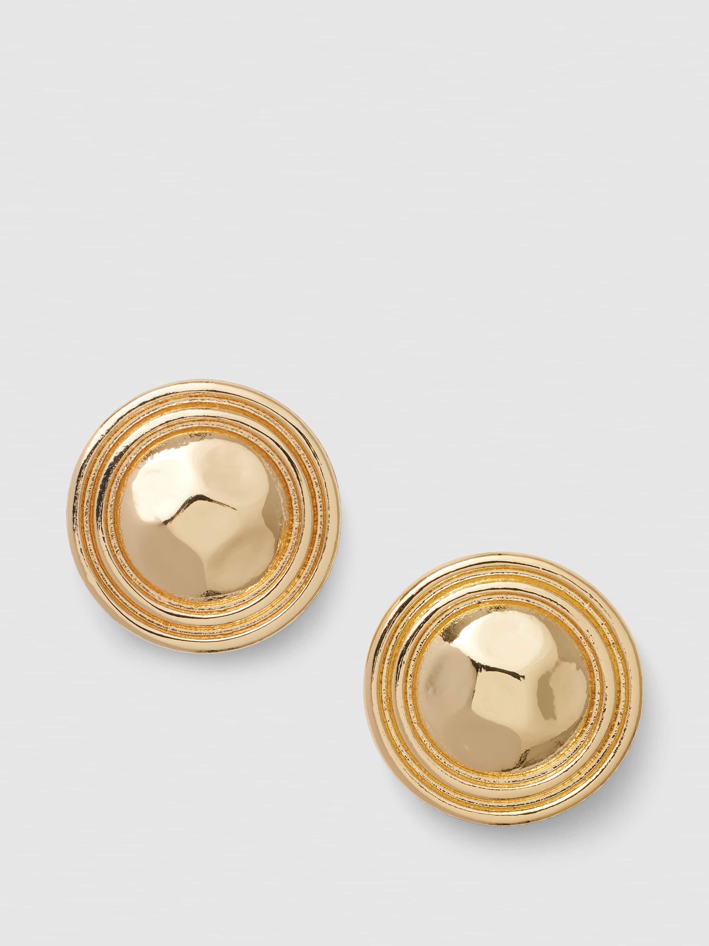 Ivy Hammered Circle Stud Earring