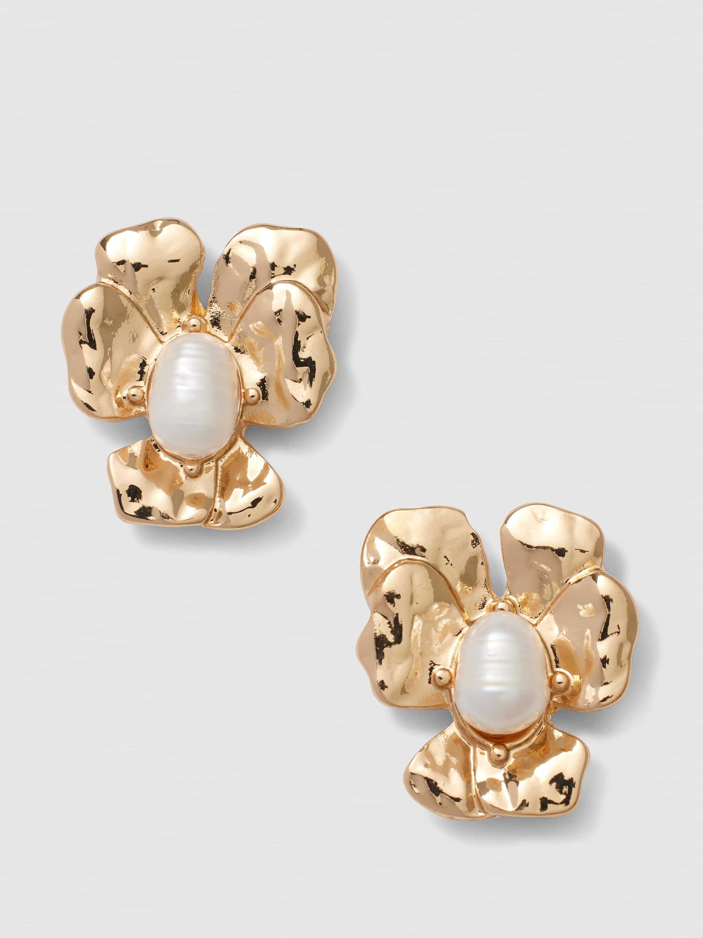 Lila Pearl Abstract Earring