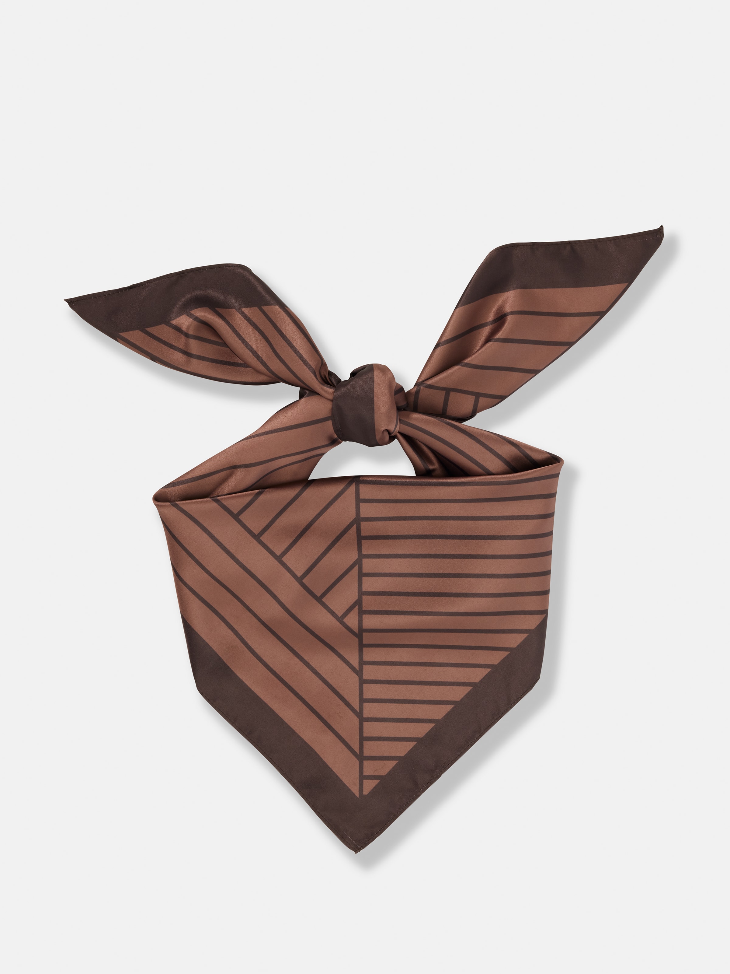 Geometric Printed Satin Scarf