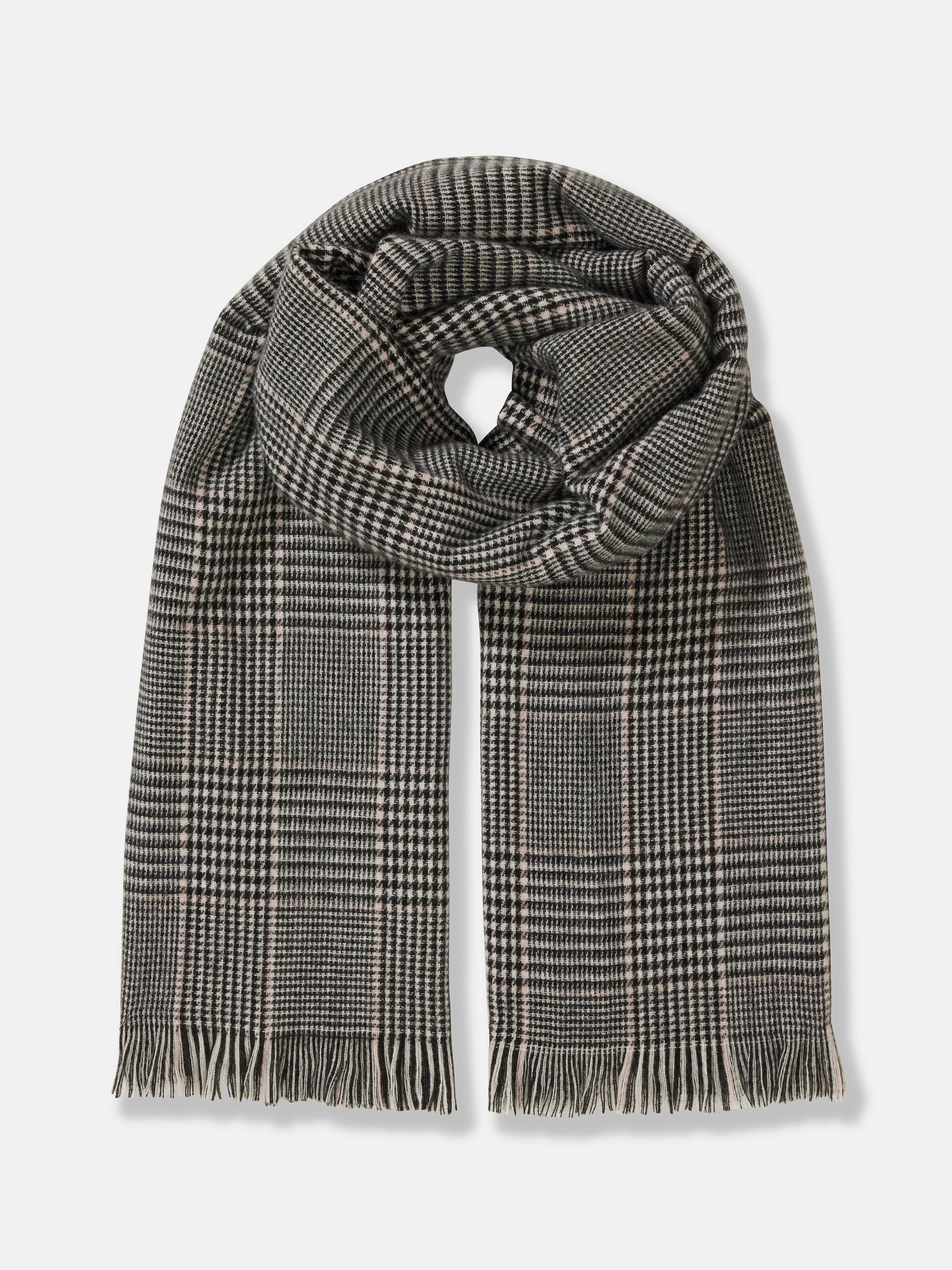 Check Frill Trim Scarf