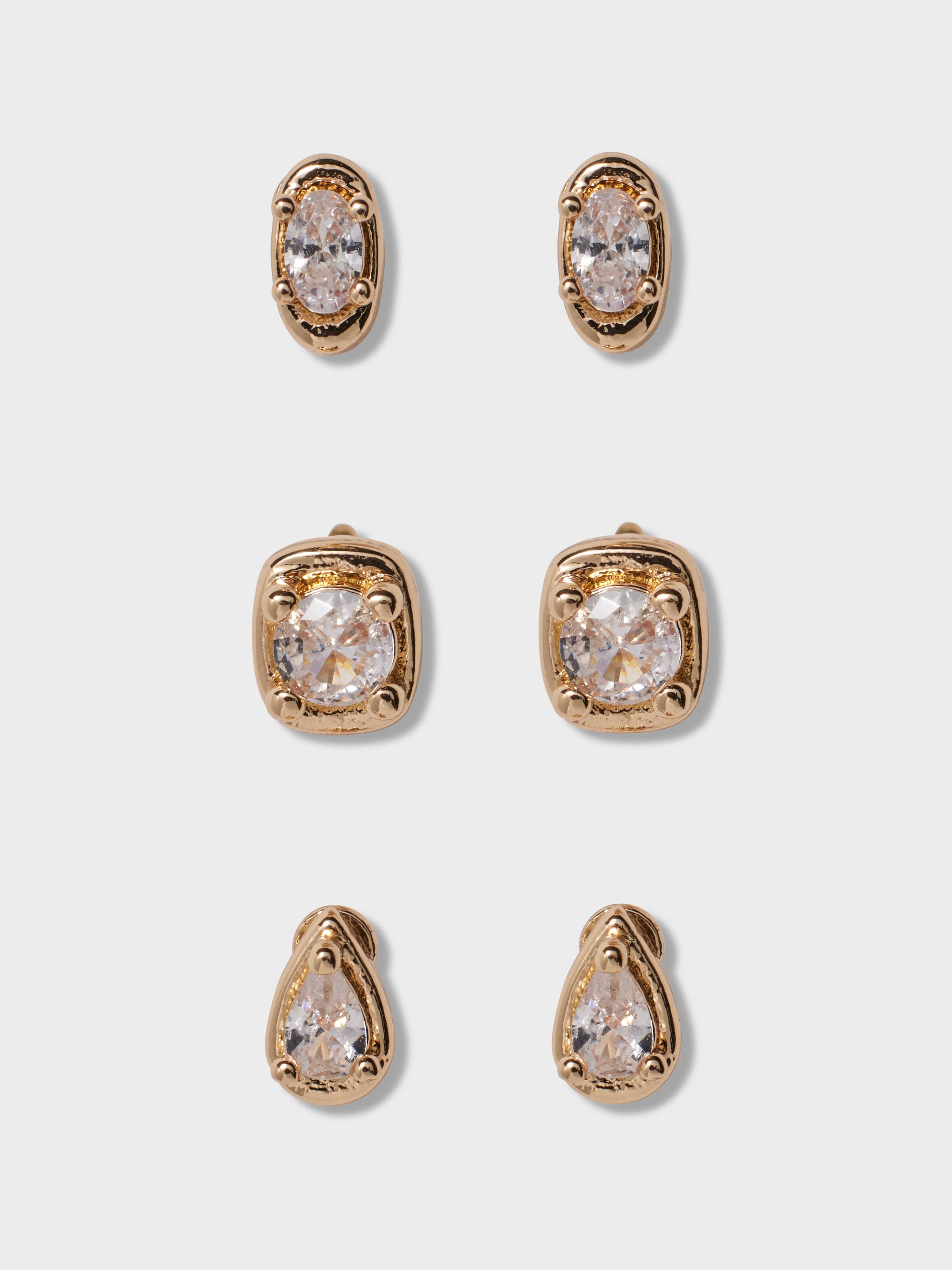 Diamante Stud Multi Pack Earring