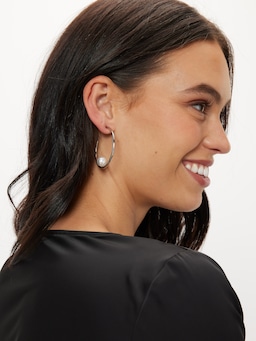 Sophie Hoop & Pearl Earrings
