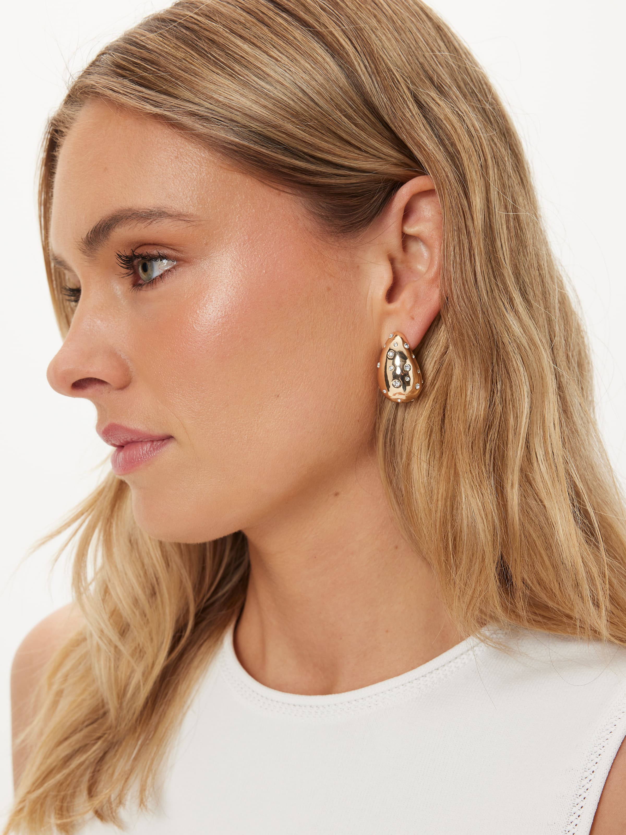 Sia Crystal Tear Drop Earrings