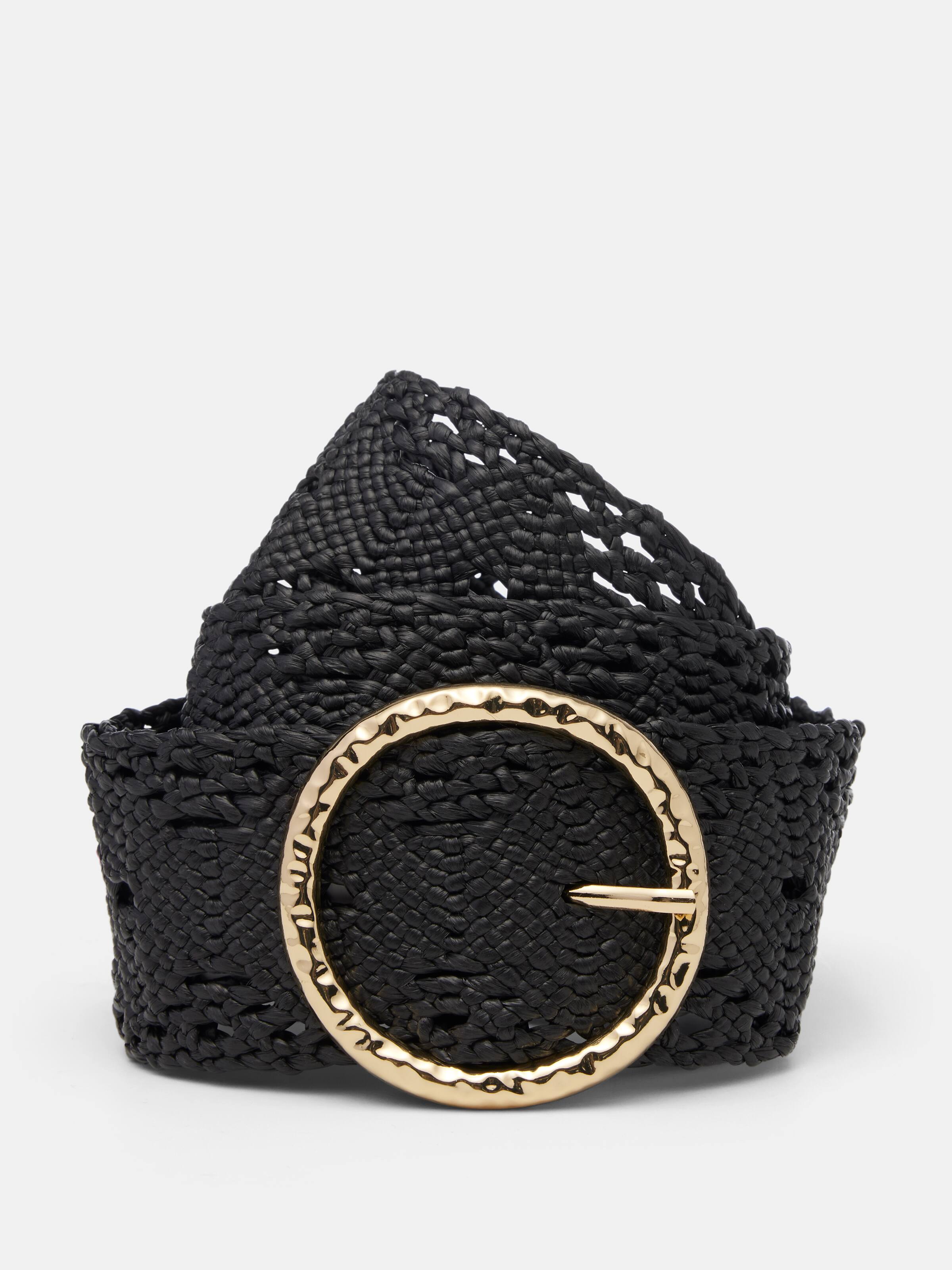 Woven Gold Buckle Belt