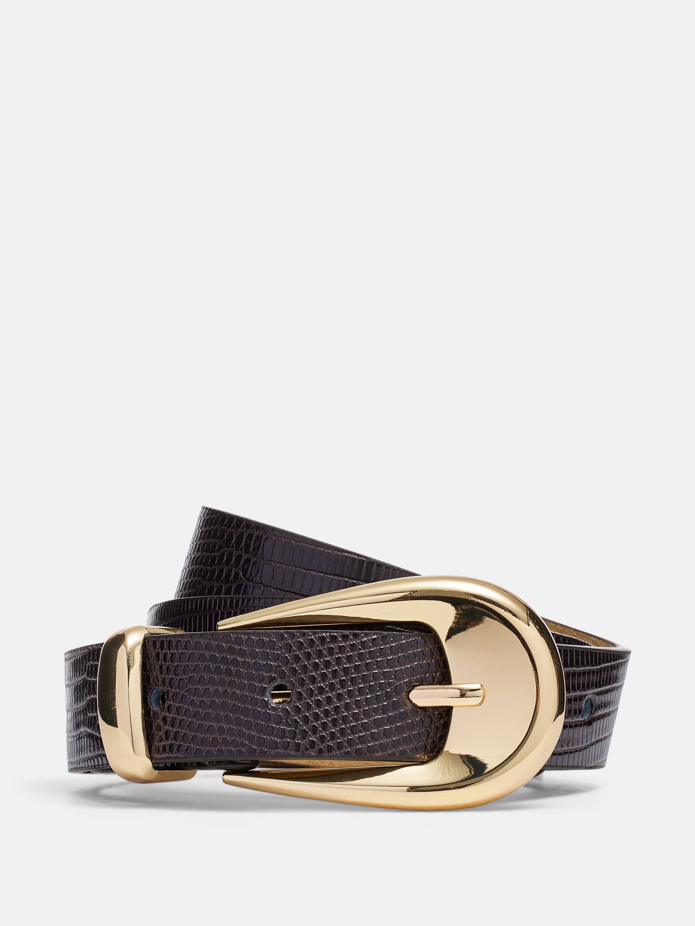 Chunky Buckle Textured Belt