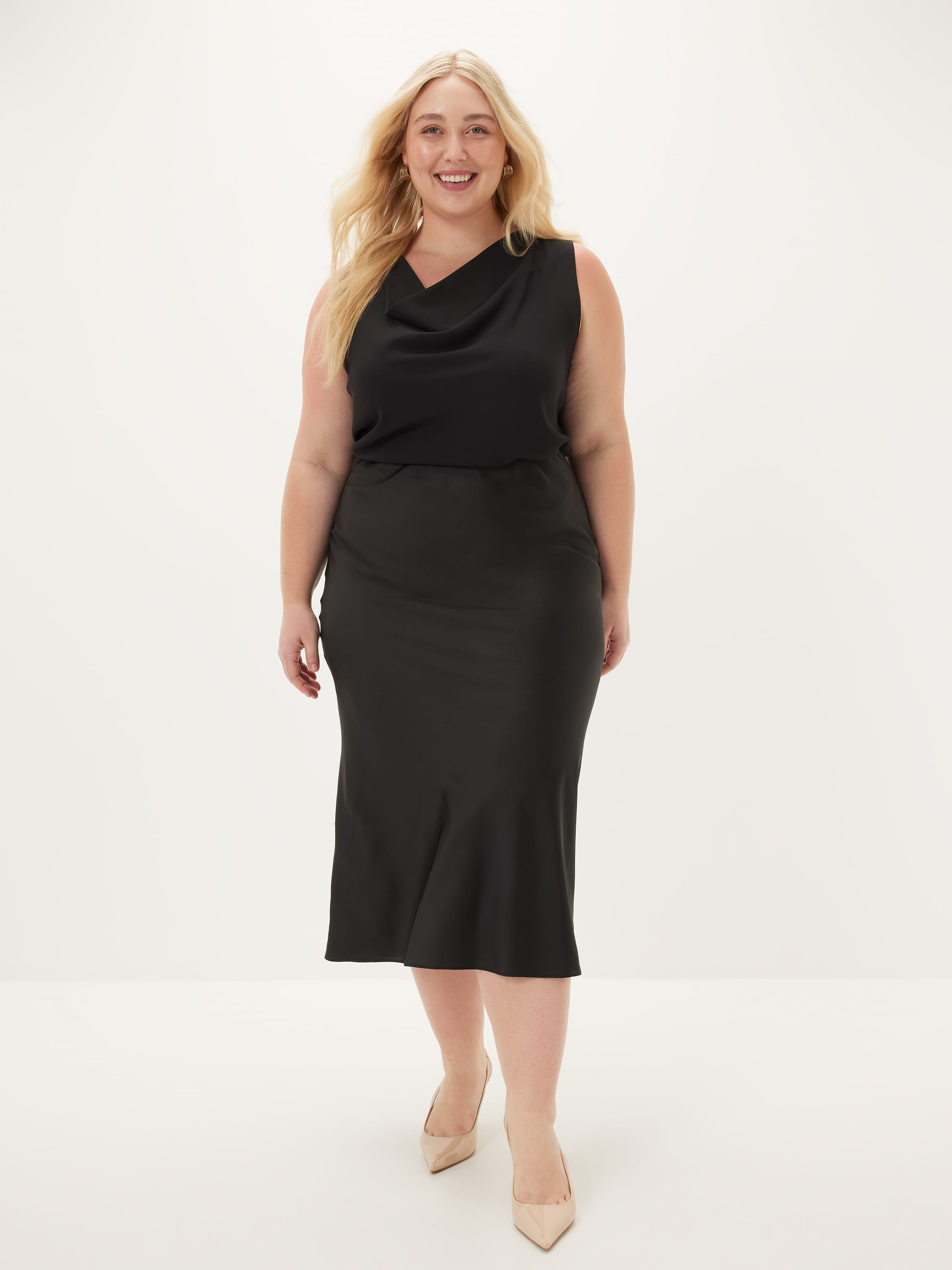 Curve Cupids Bow Satin Skirt