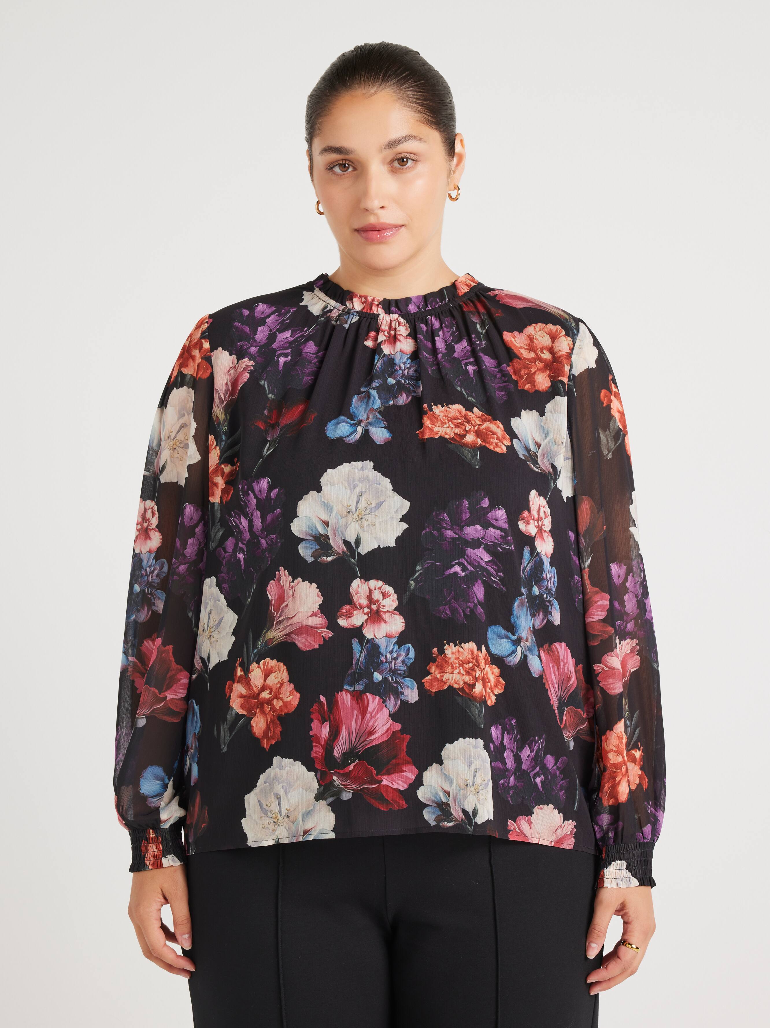 Curve Gabby Long Sleeve Blouse
