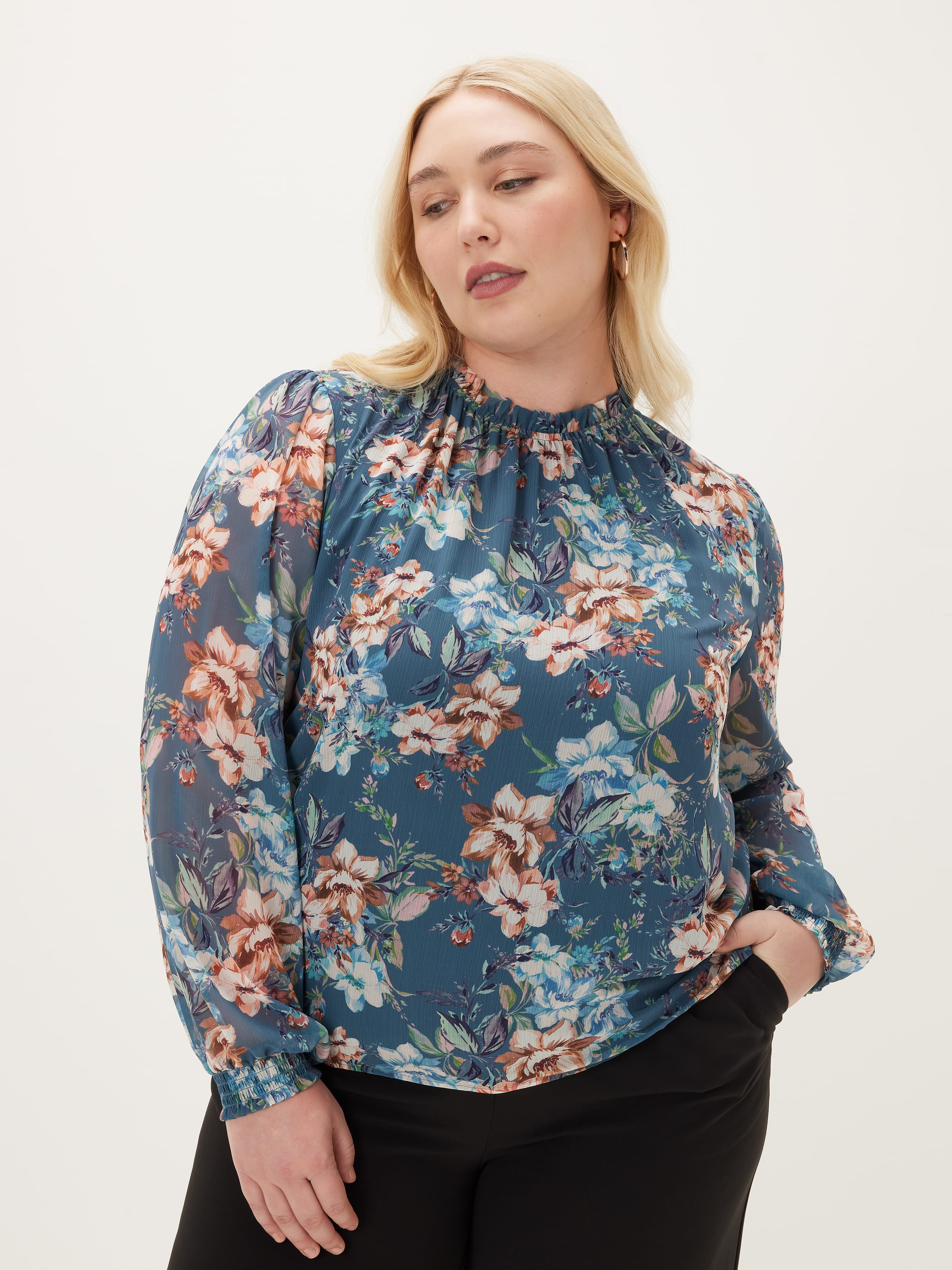 Curve Gabby Long Sleeve Blouse