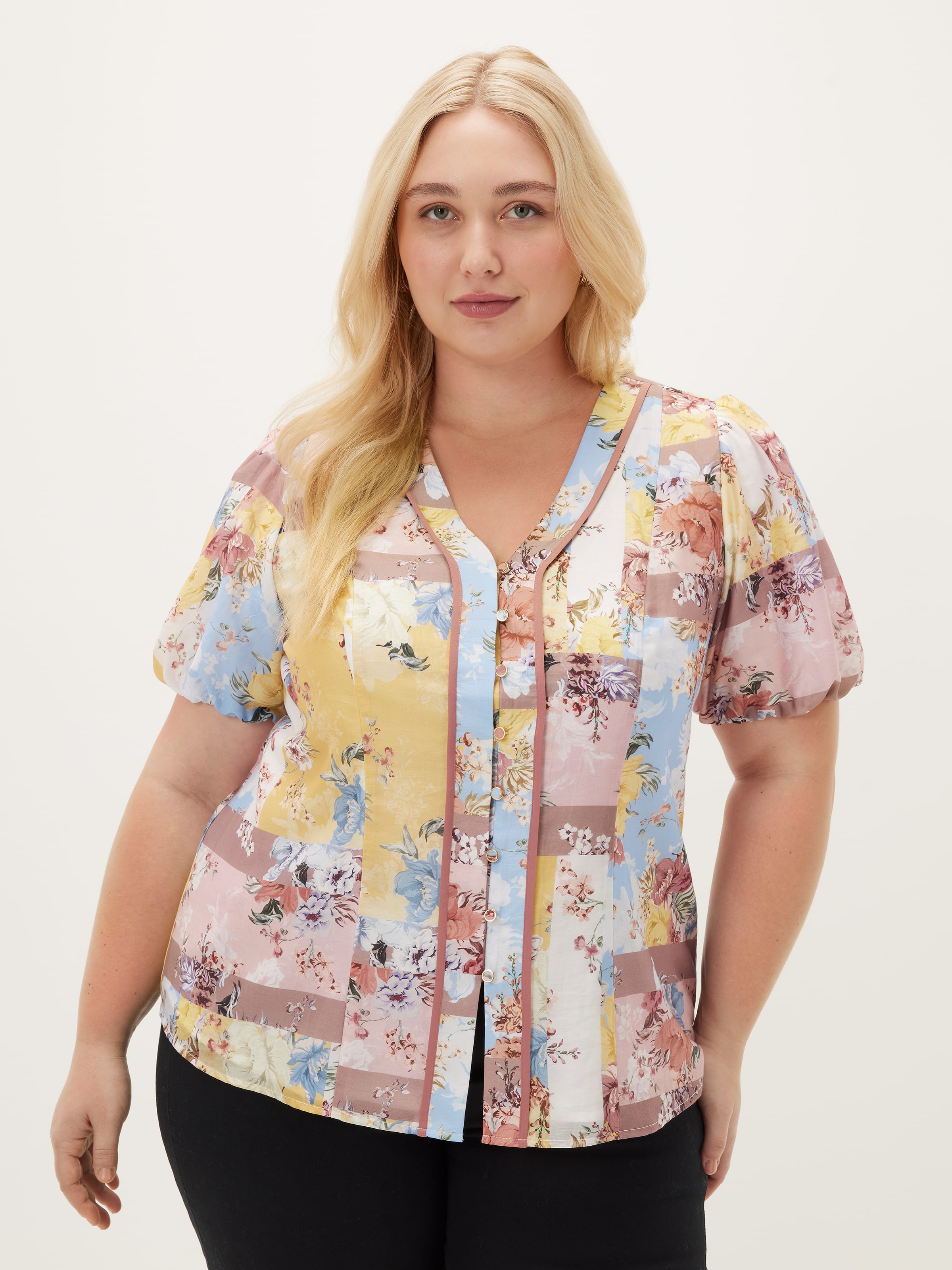 Curve Summer Short Sleeve Blouse