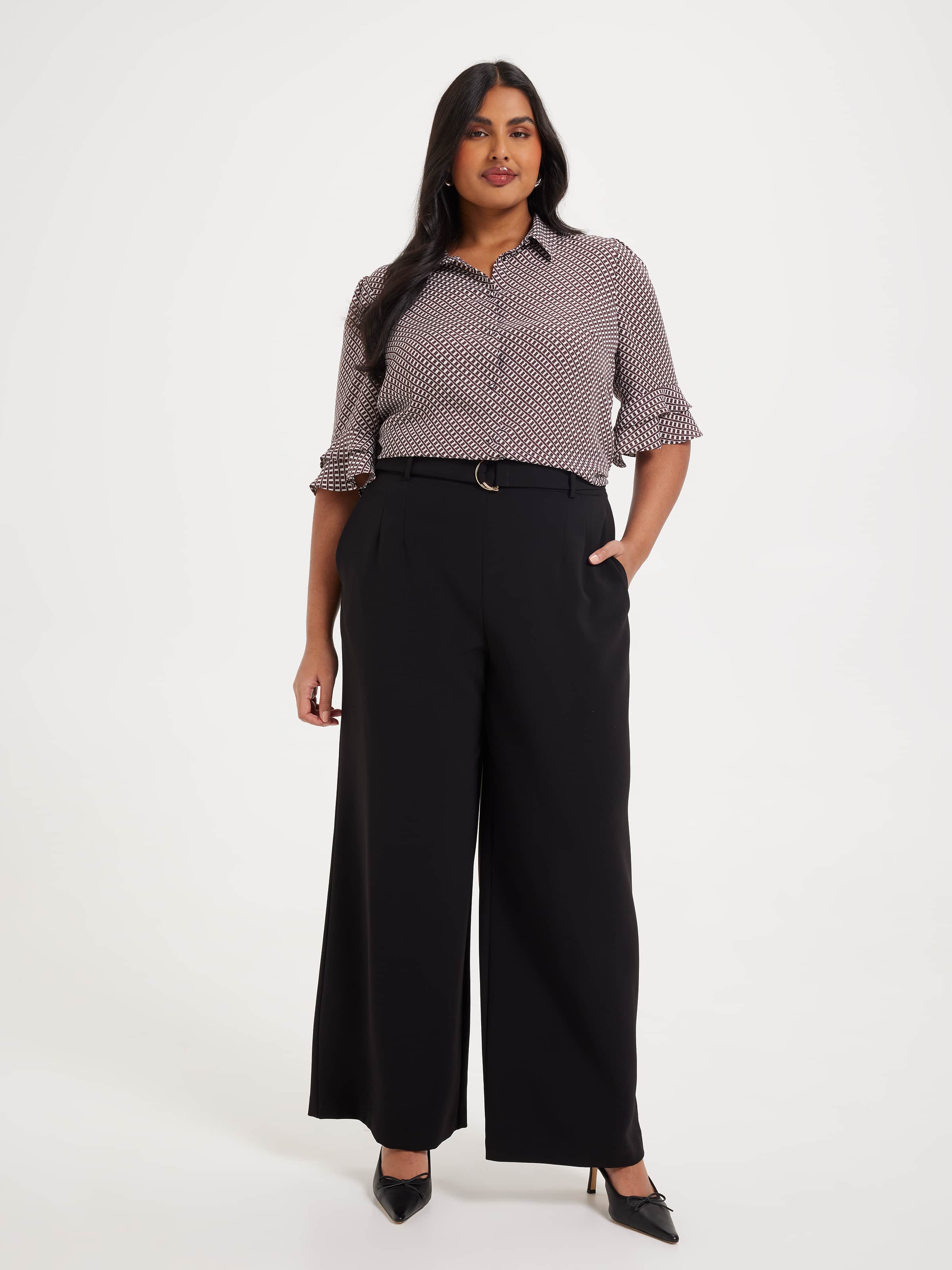 Curve Kayla 3/4 Button Up Shirt