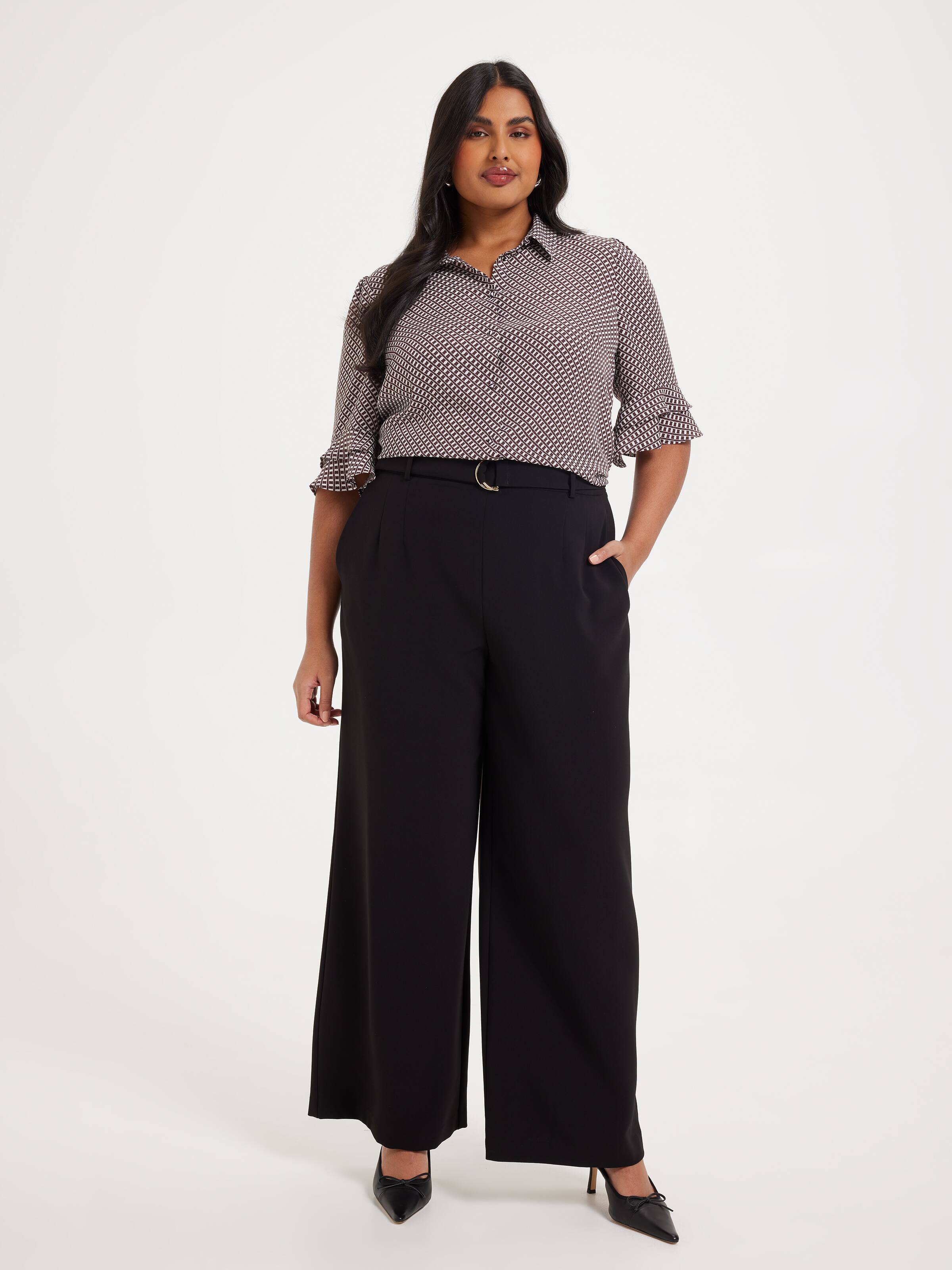 Curve Kayla 3/4 Button Up Shirt