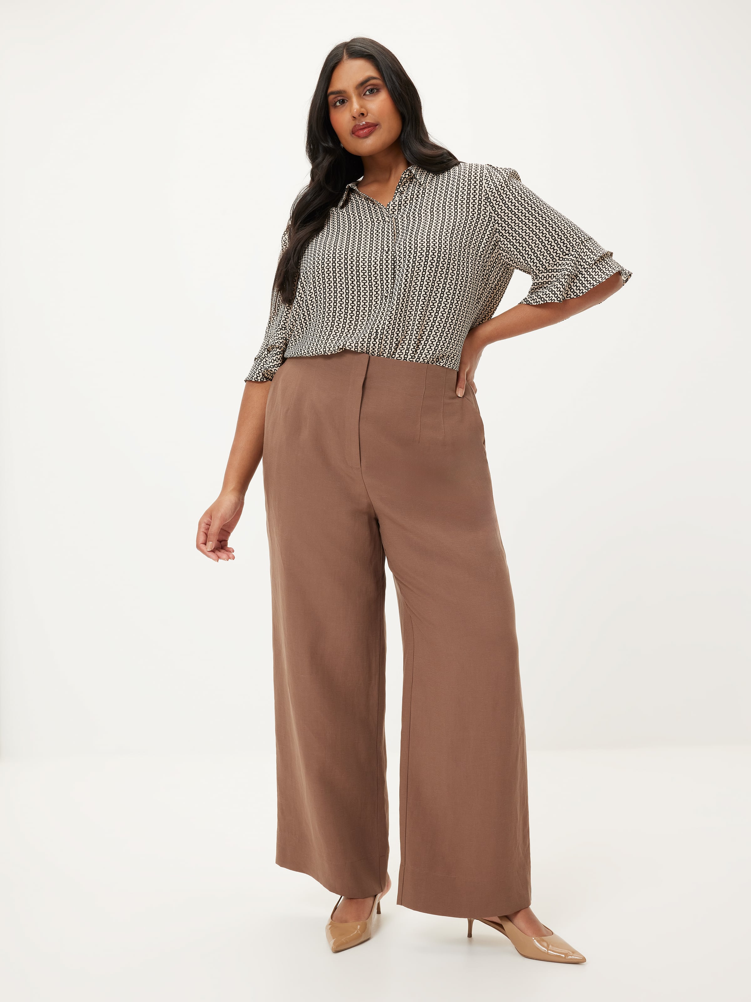 Curve Kayla 3/4 Button Up Shirt