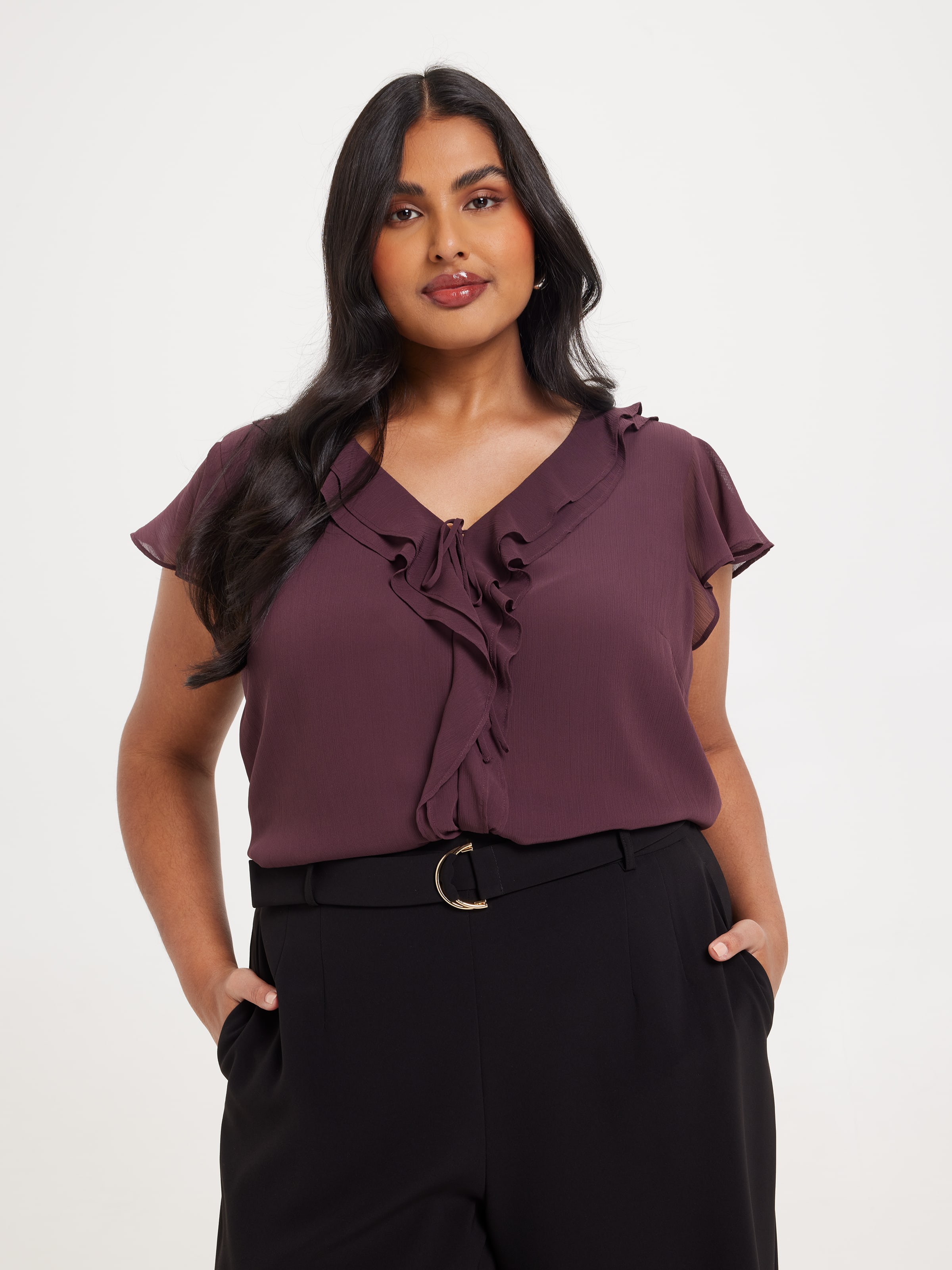 Curve Jodie Ruffle Blouse