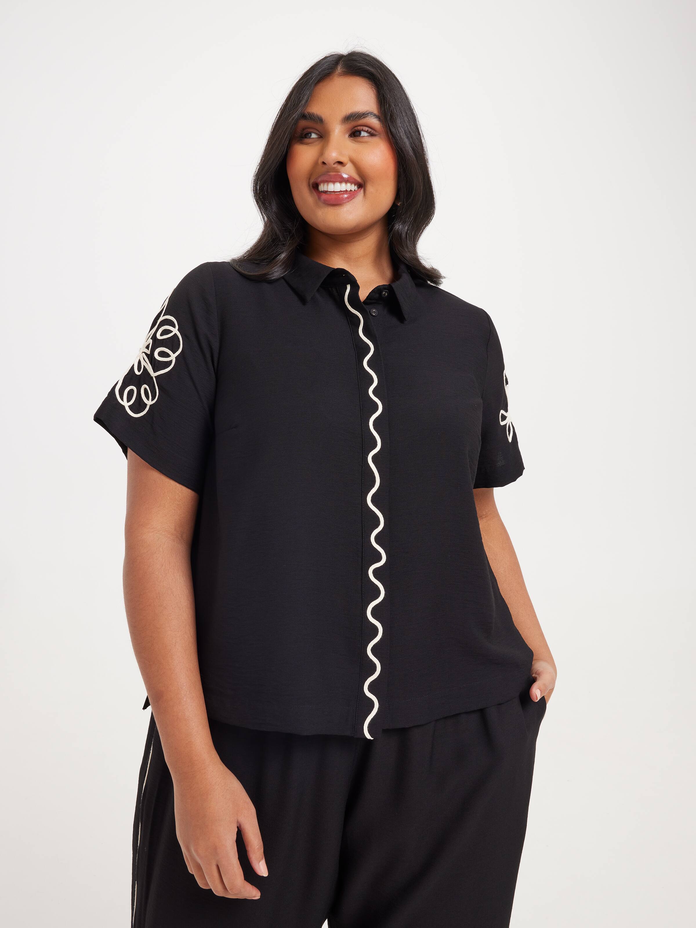 Curve Eddie Embroidered Shirt