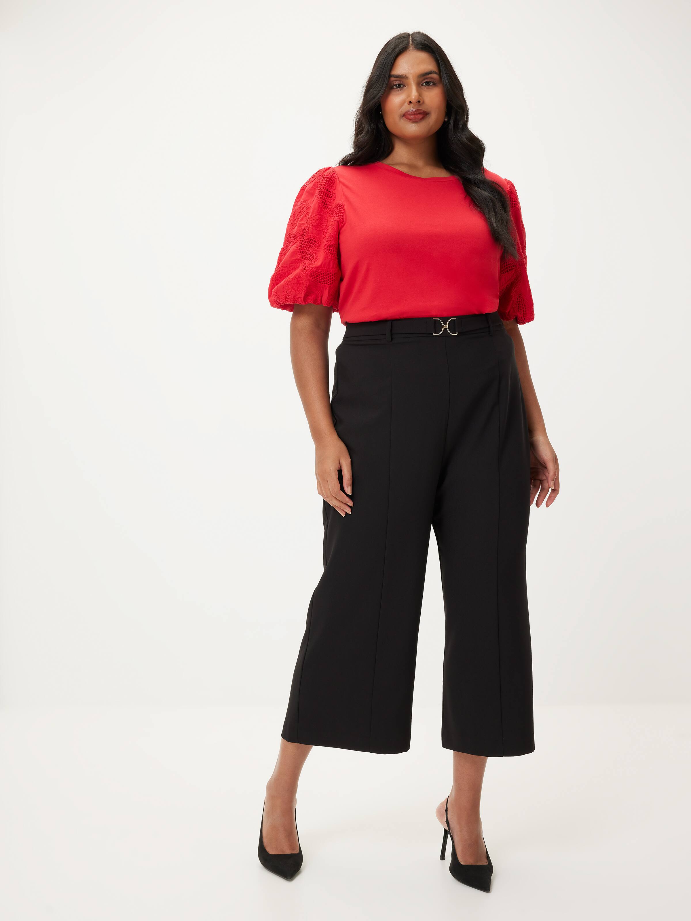 Curve Jess Lace Sleeve Tee