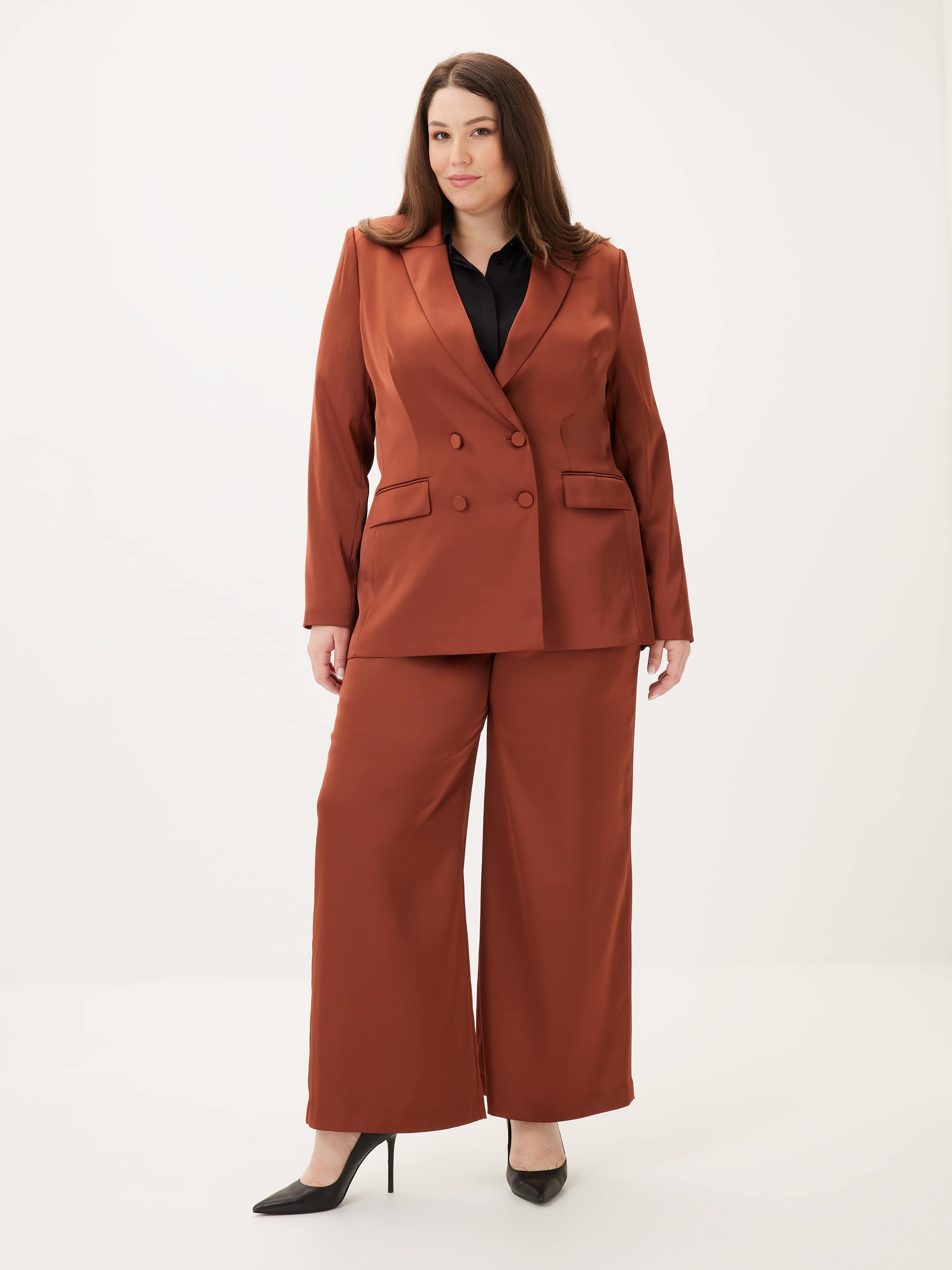 Curve Love Traingle Satin Pant