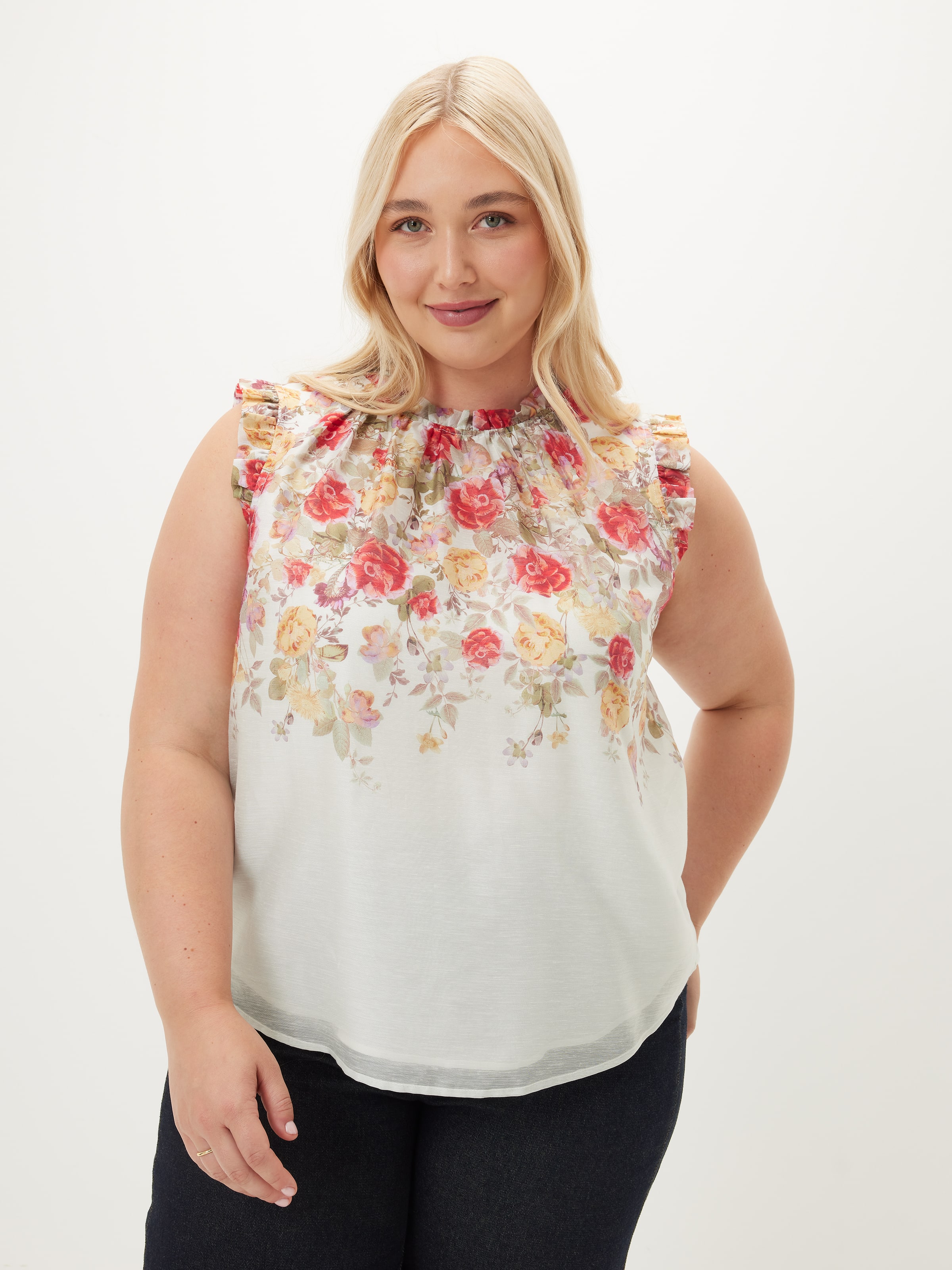 Curve Tessa Gathered Neck Top