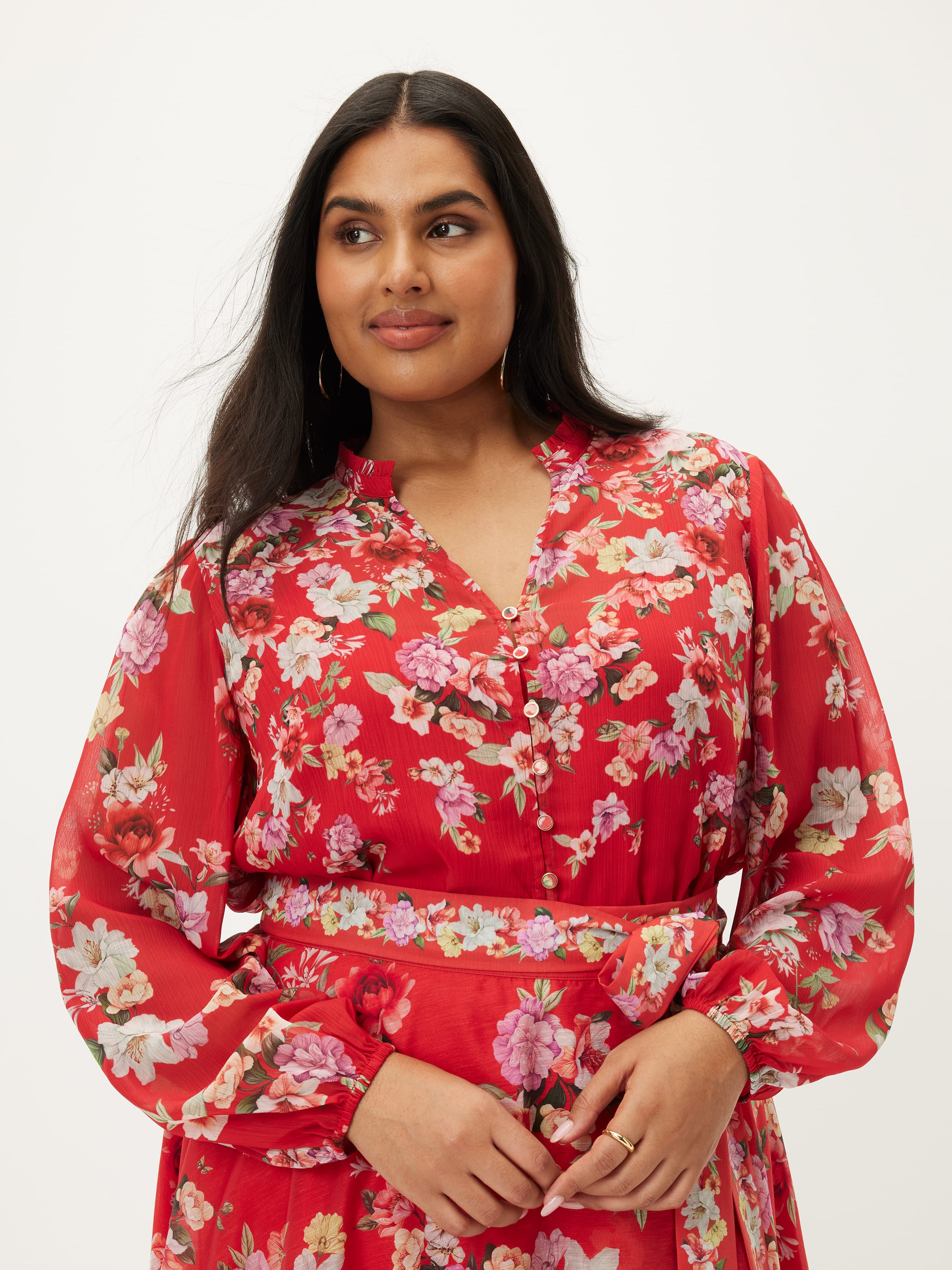 Curve Maya 3/4 Sleeve Blouse