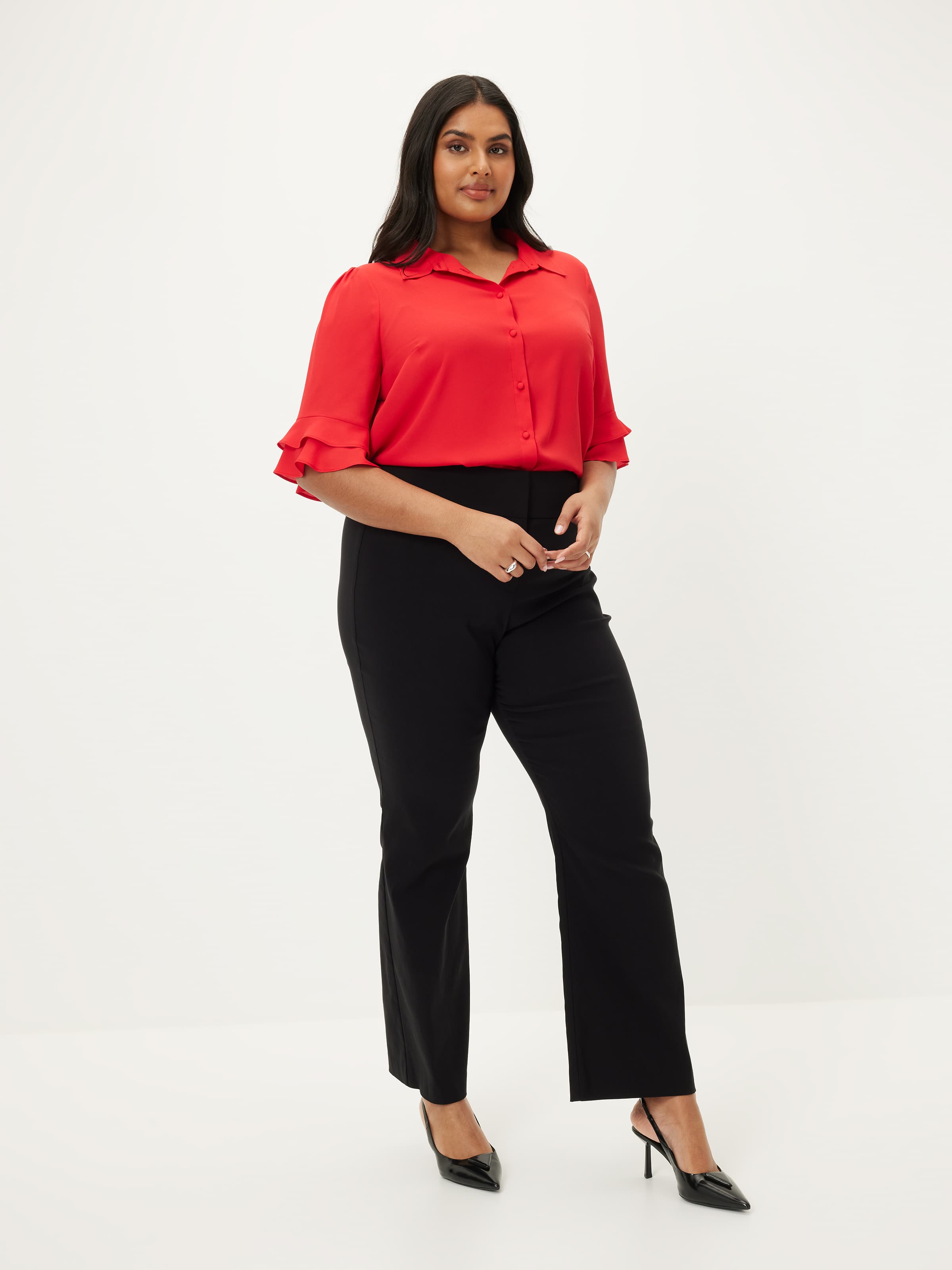 Curve Kayla 3/4 Button Up Shirt